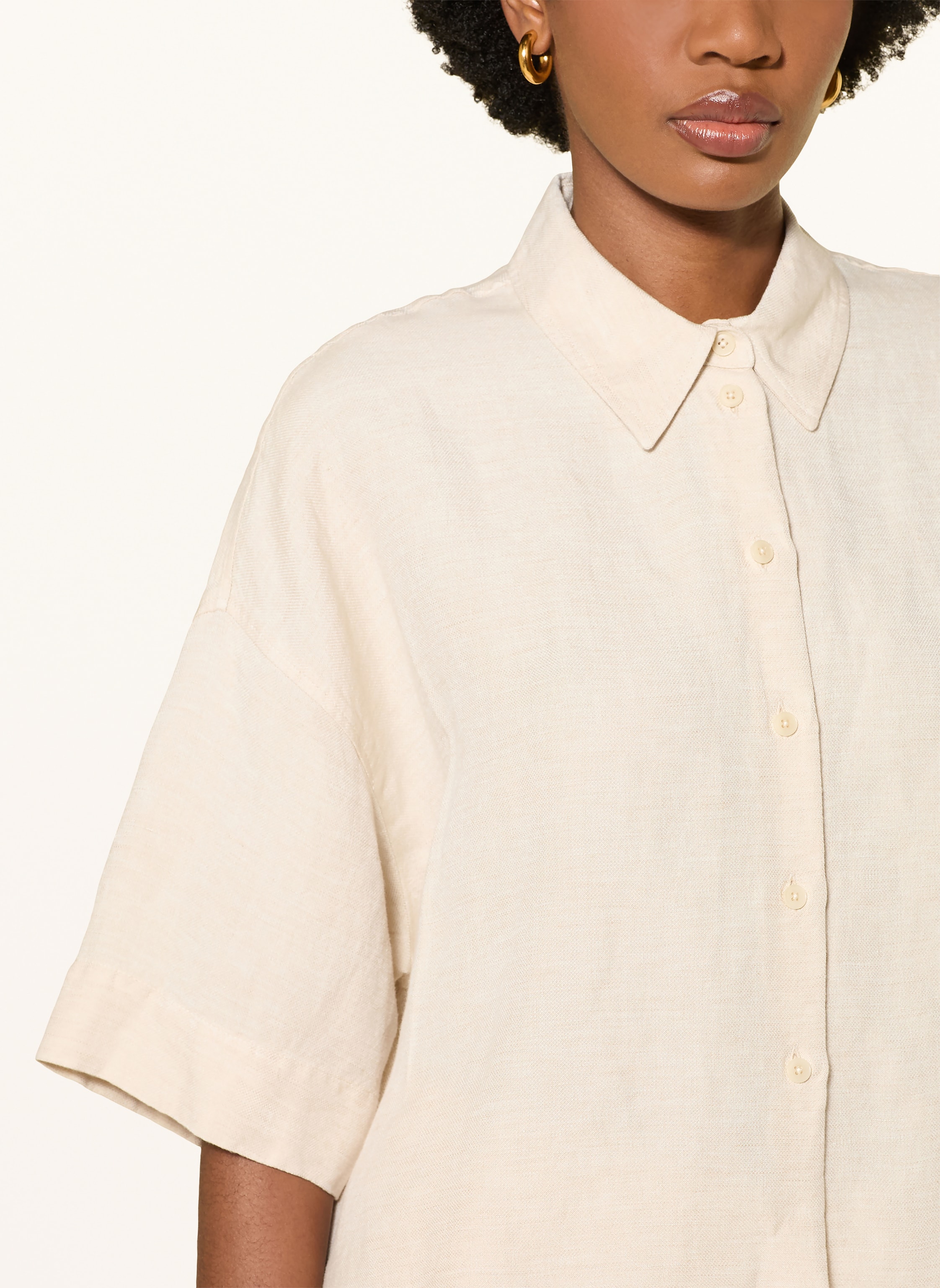 Thumbnail - Drykorn Hemdbluse Yarika Mit Leinen weiss