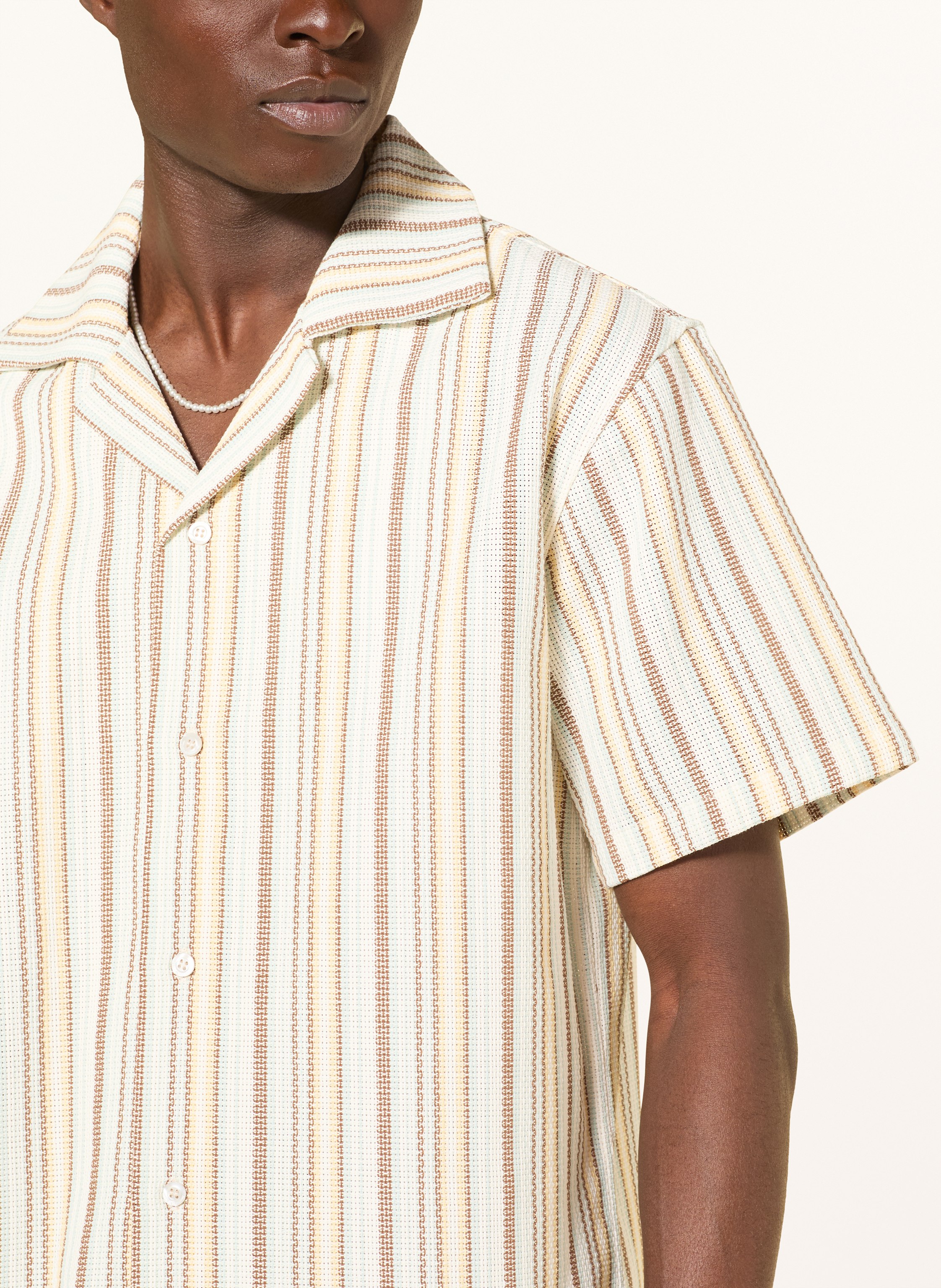 Thumbnail - Drôle De Monsieur Resorthemd Comfort Fit beige