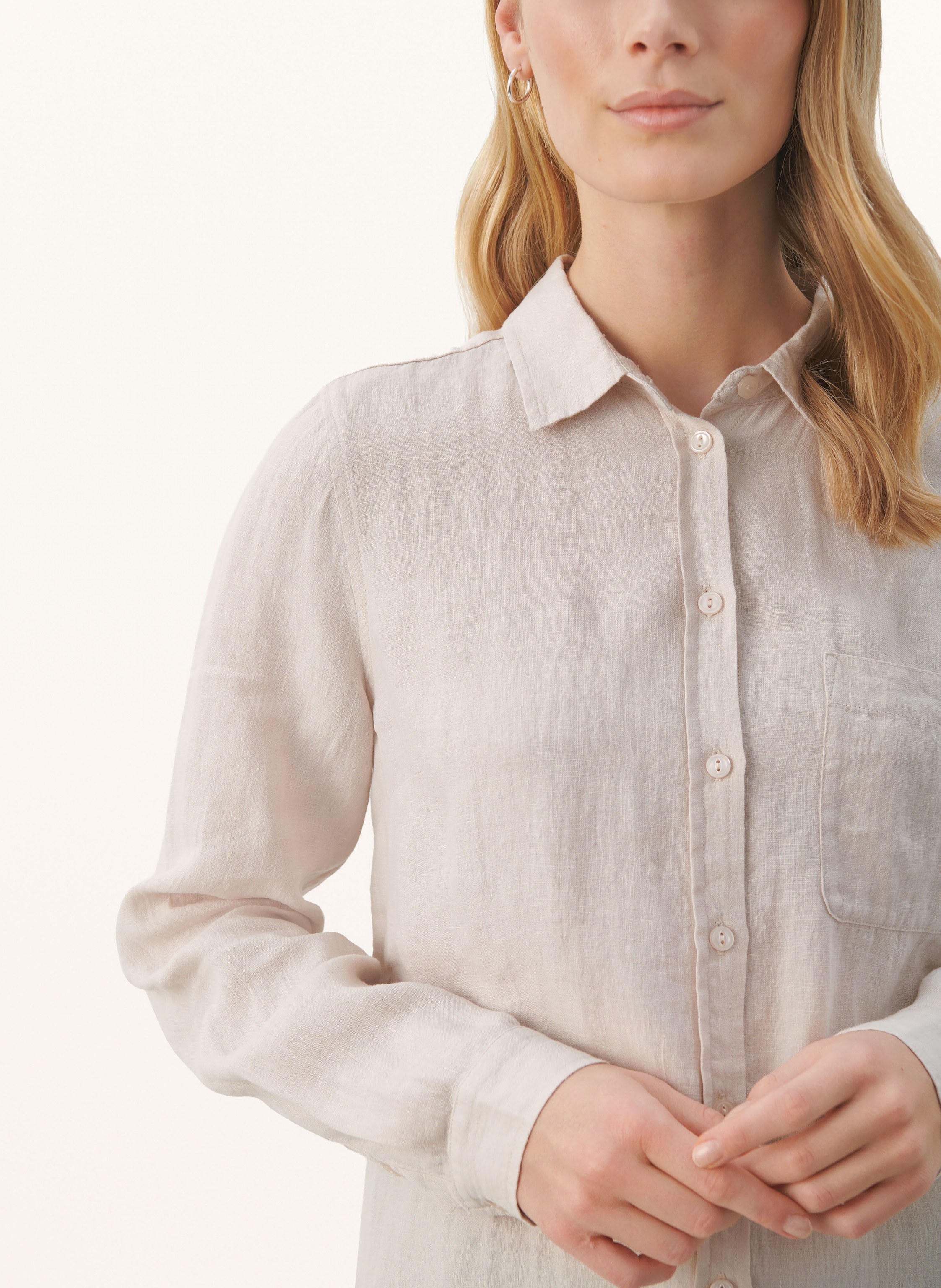 Thumbnail - Part Two Hemdbluse Kivaspw Aus Leinen beige