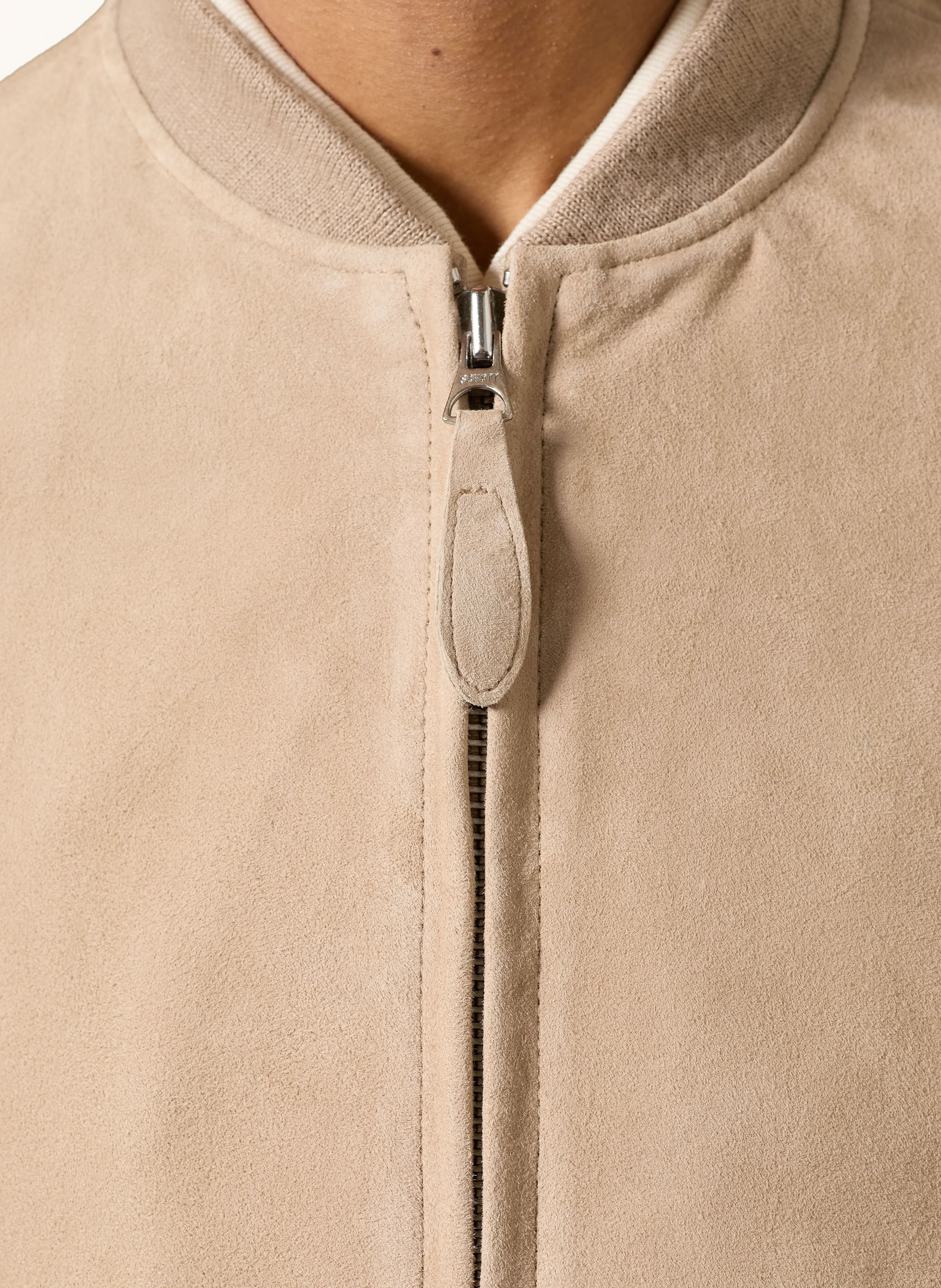 Thumbnail - Schott Nyc Lederblouson beige