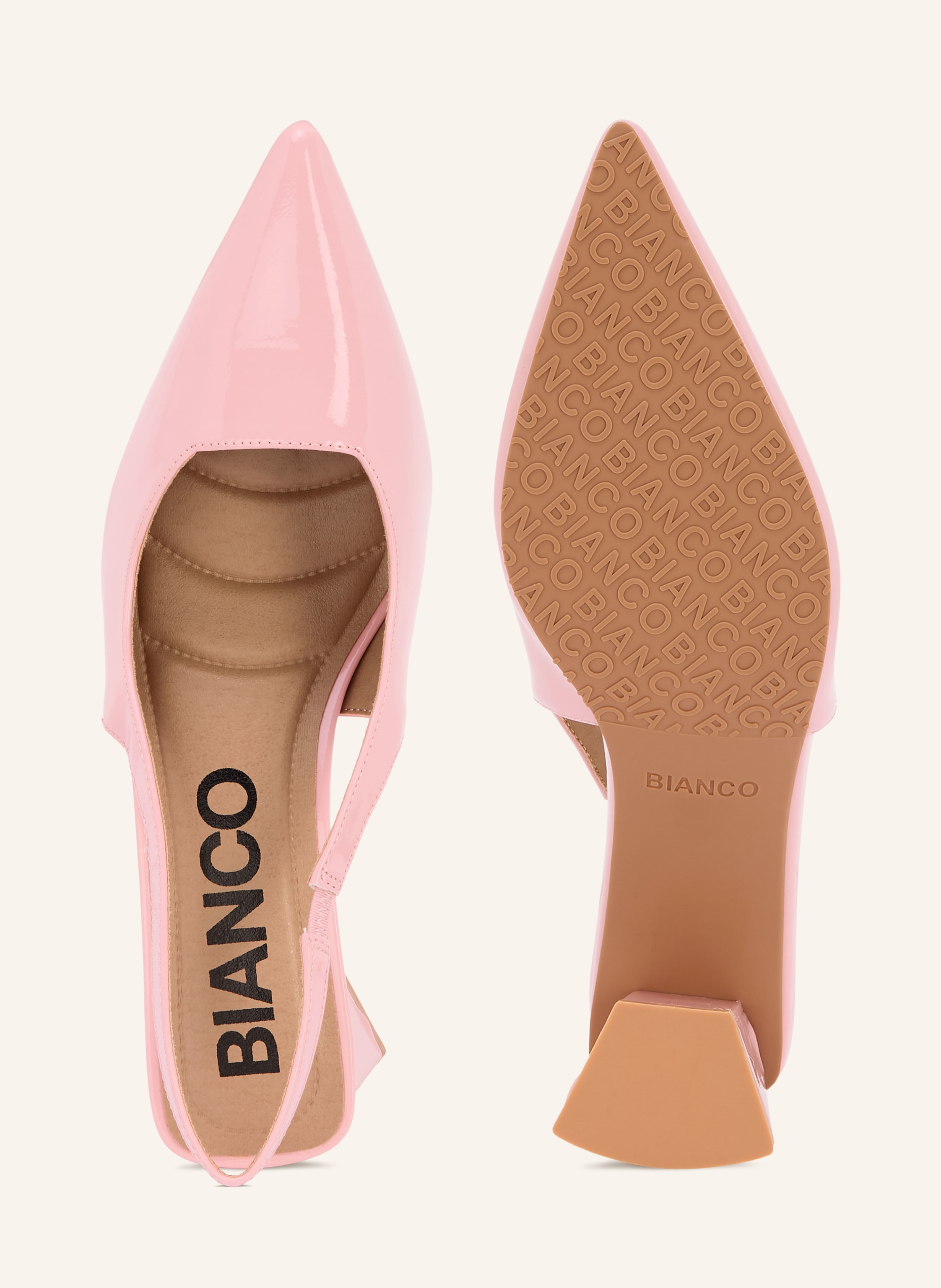 Thumbnail - Bianco Slingpumps rosa