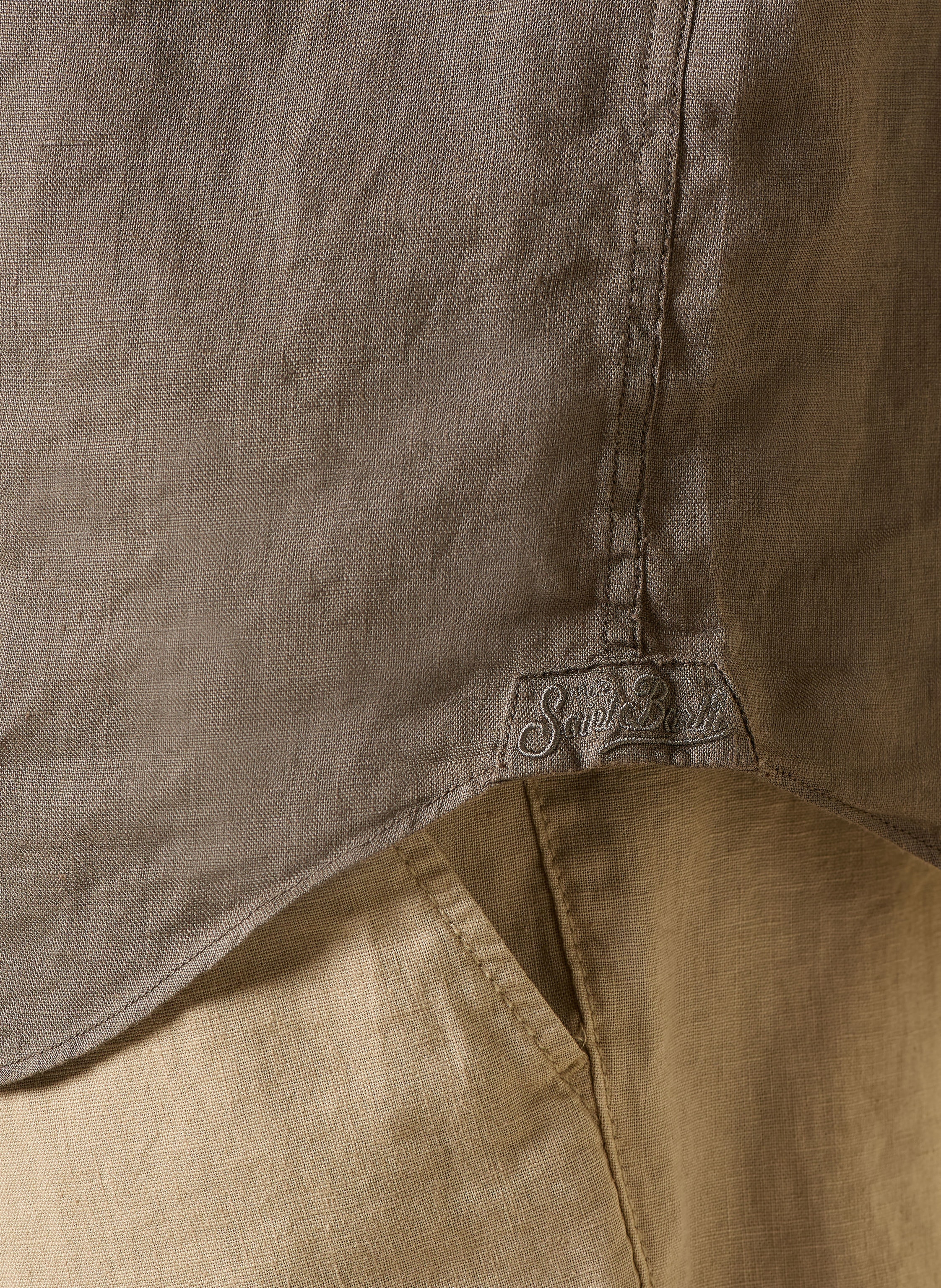 Thumbnail - mc2 Saint Barth Leinenhemd Raphael Comfort Fit gruen