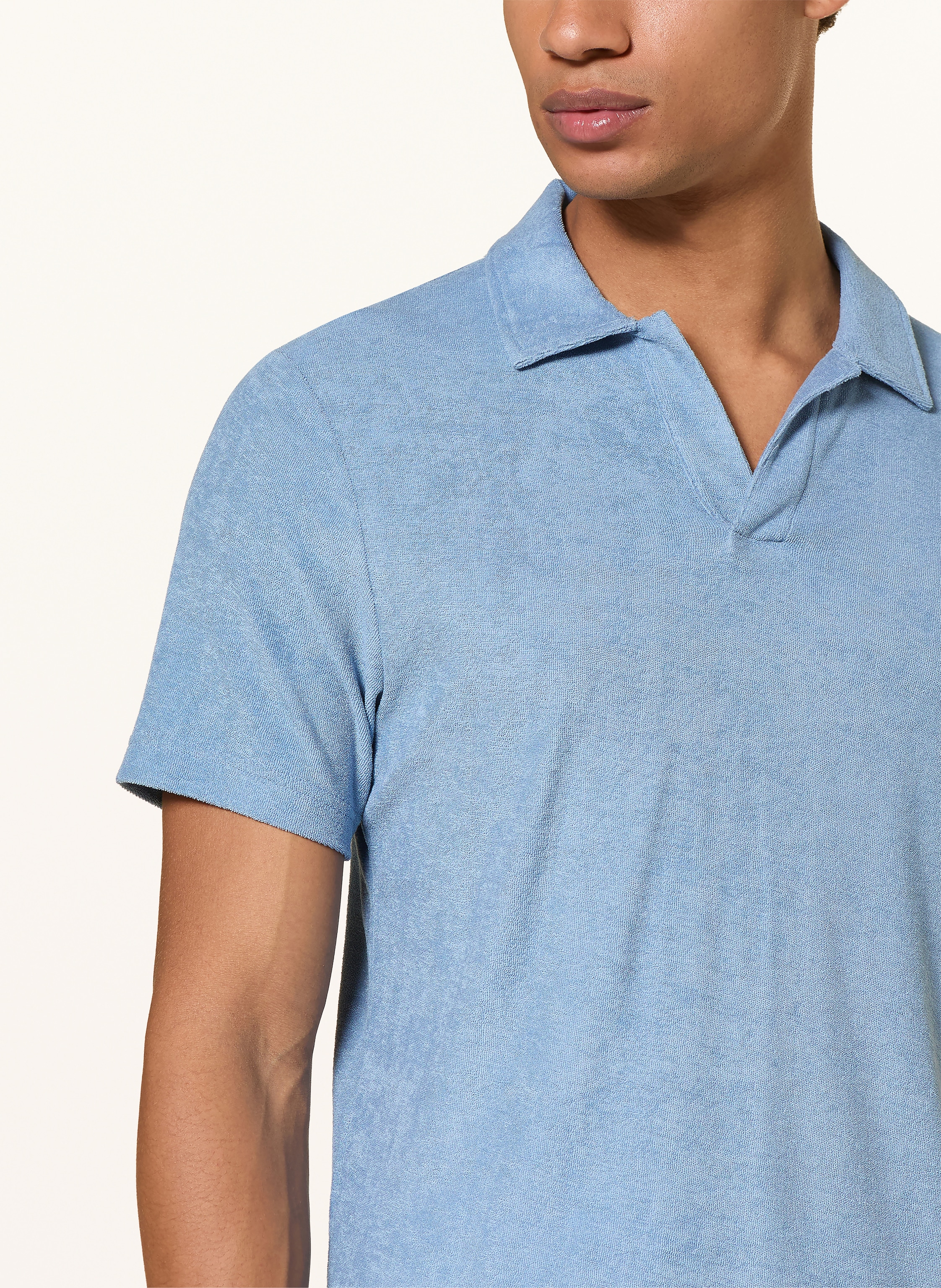 Thumbnail - mc2 Saint Barth Frottee-Poloshirt Jeremy blau