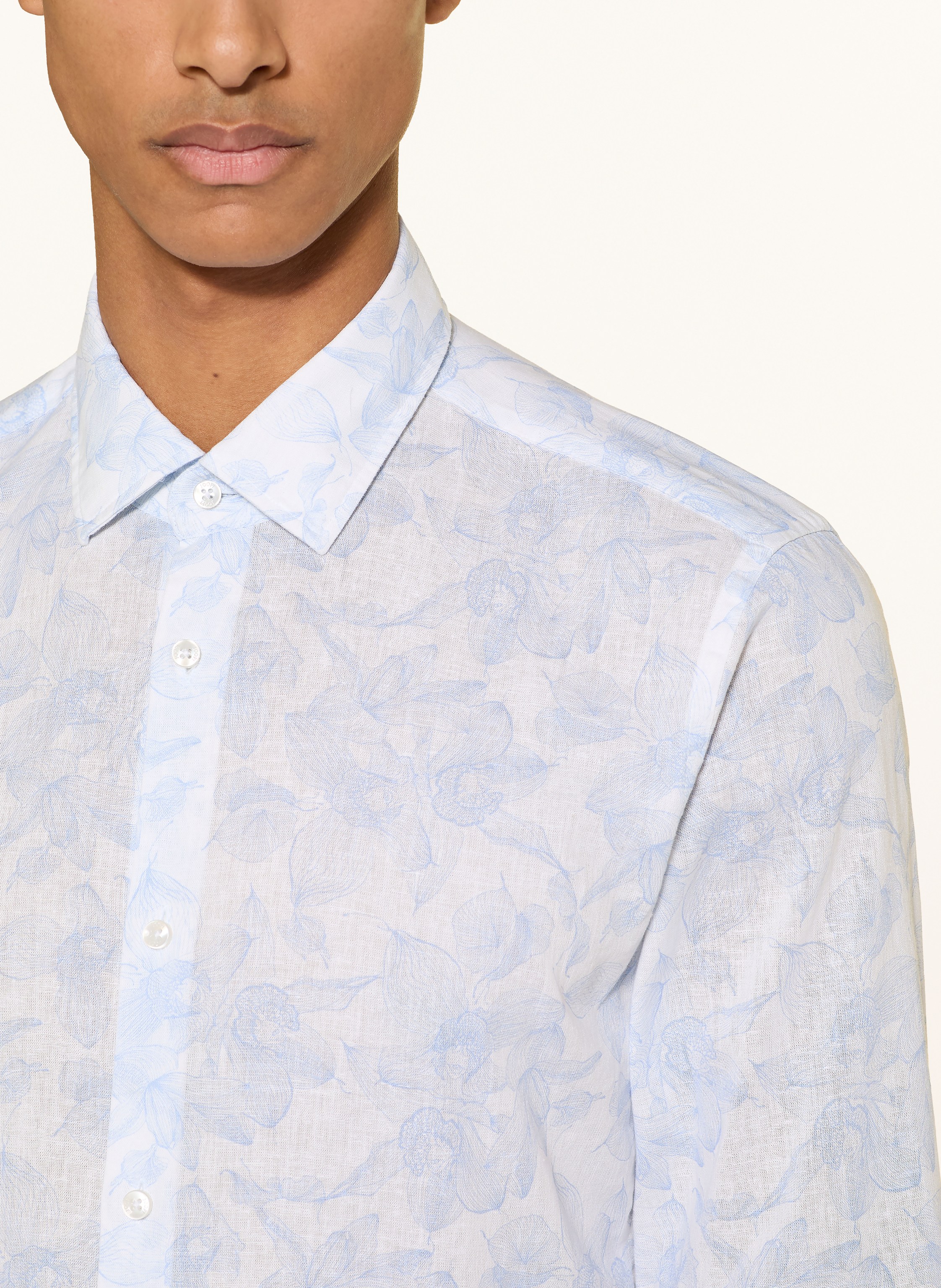 Thumbnail - Joop! Hemd Pit Slim Fit Mit Leinen blau