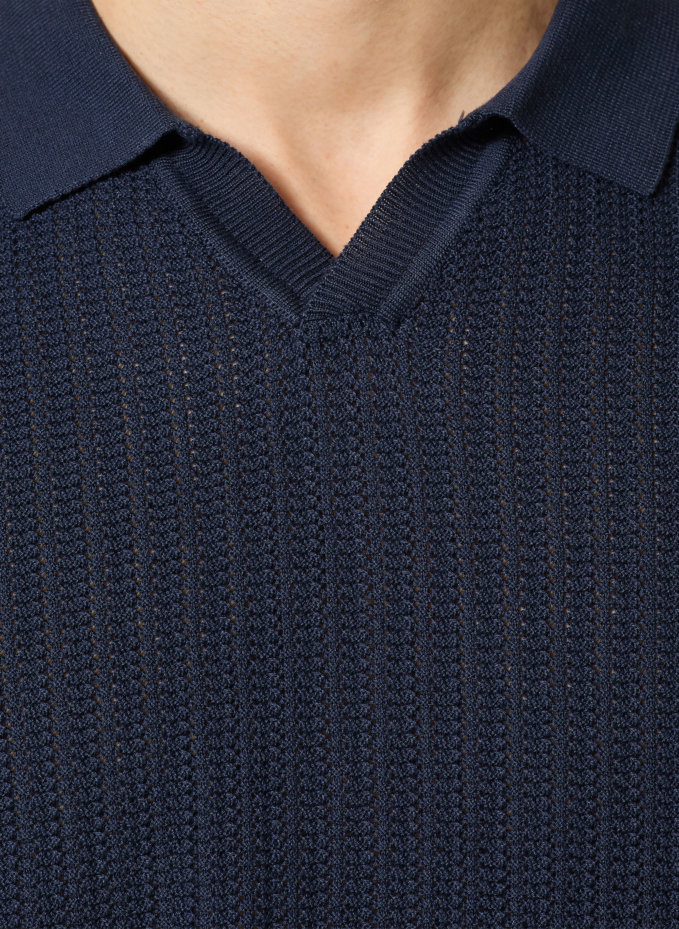 Thumbnail - Joop! Strick-Poloshirt Baoron blau