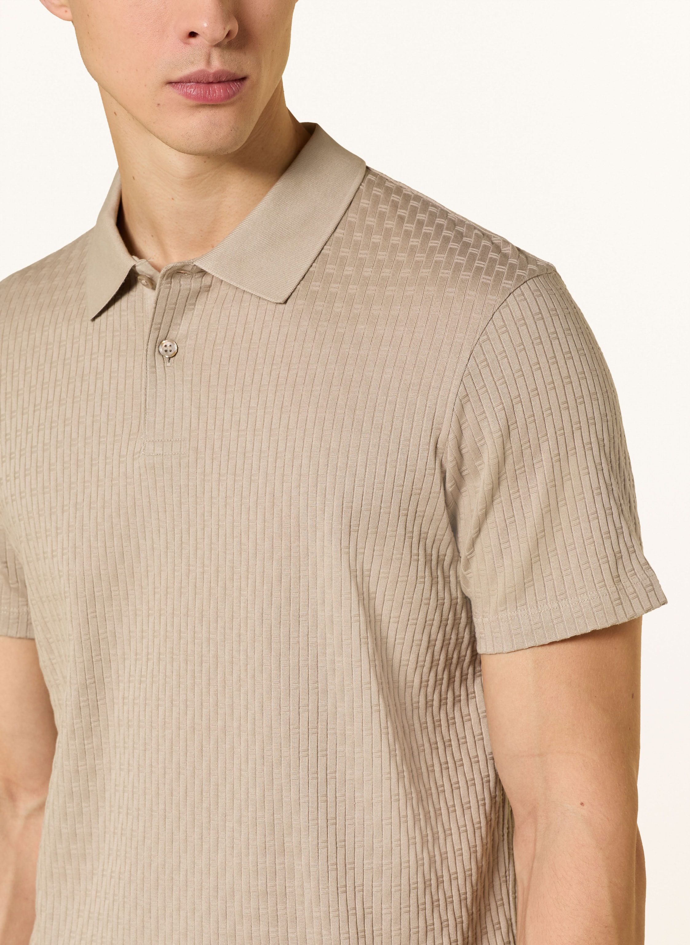 Thumbnail - Joop! Strick-Poloshirt Jorge braun