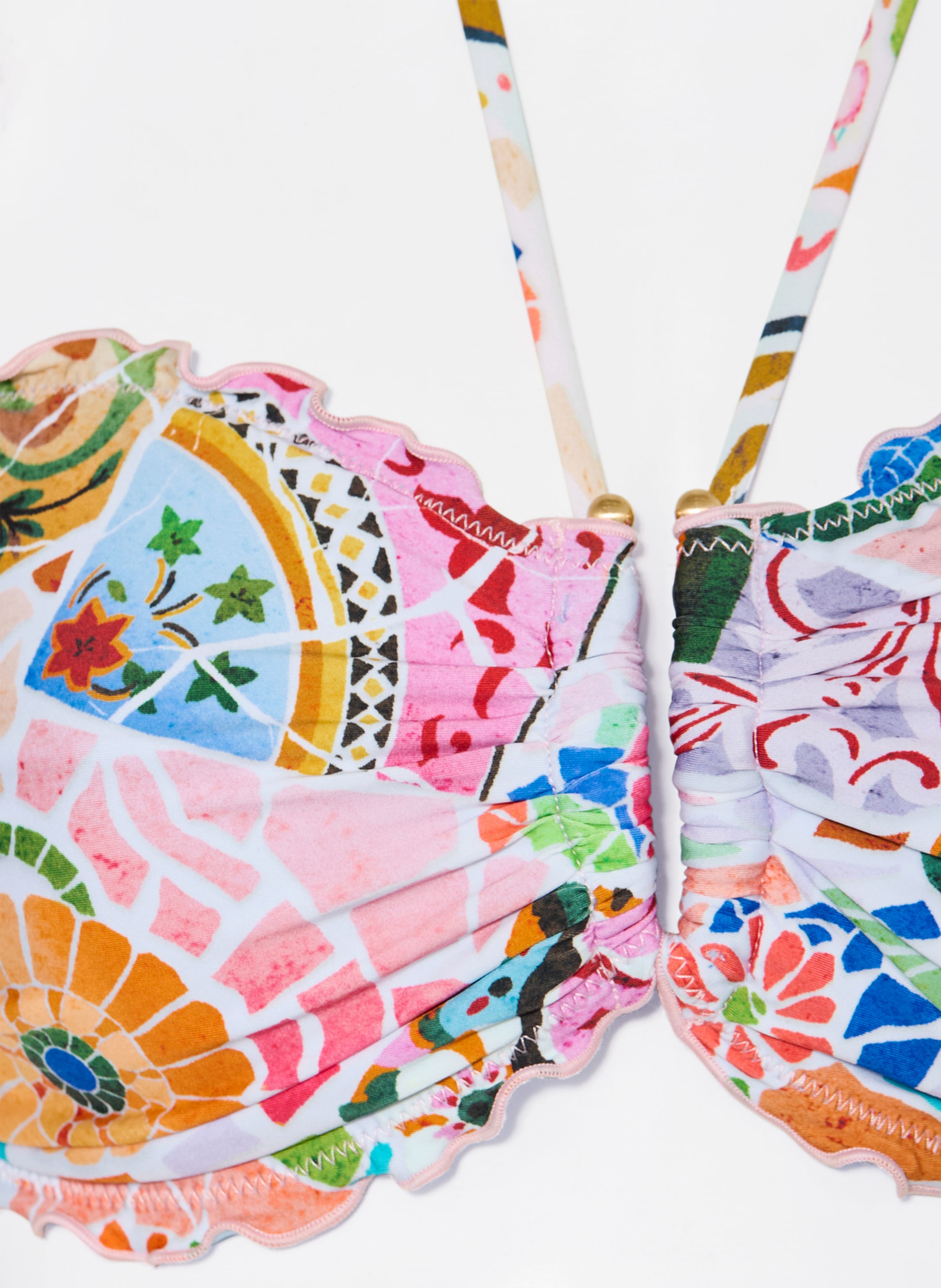 Thumbnail - Seafolly Bügel-Bikini-Top Beachbohème pink