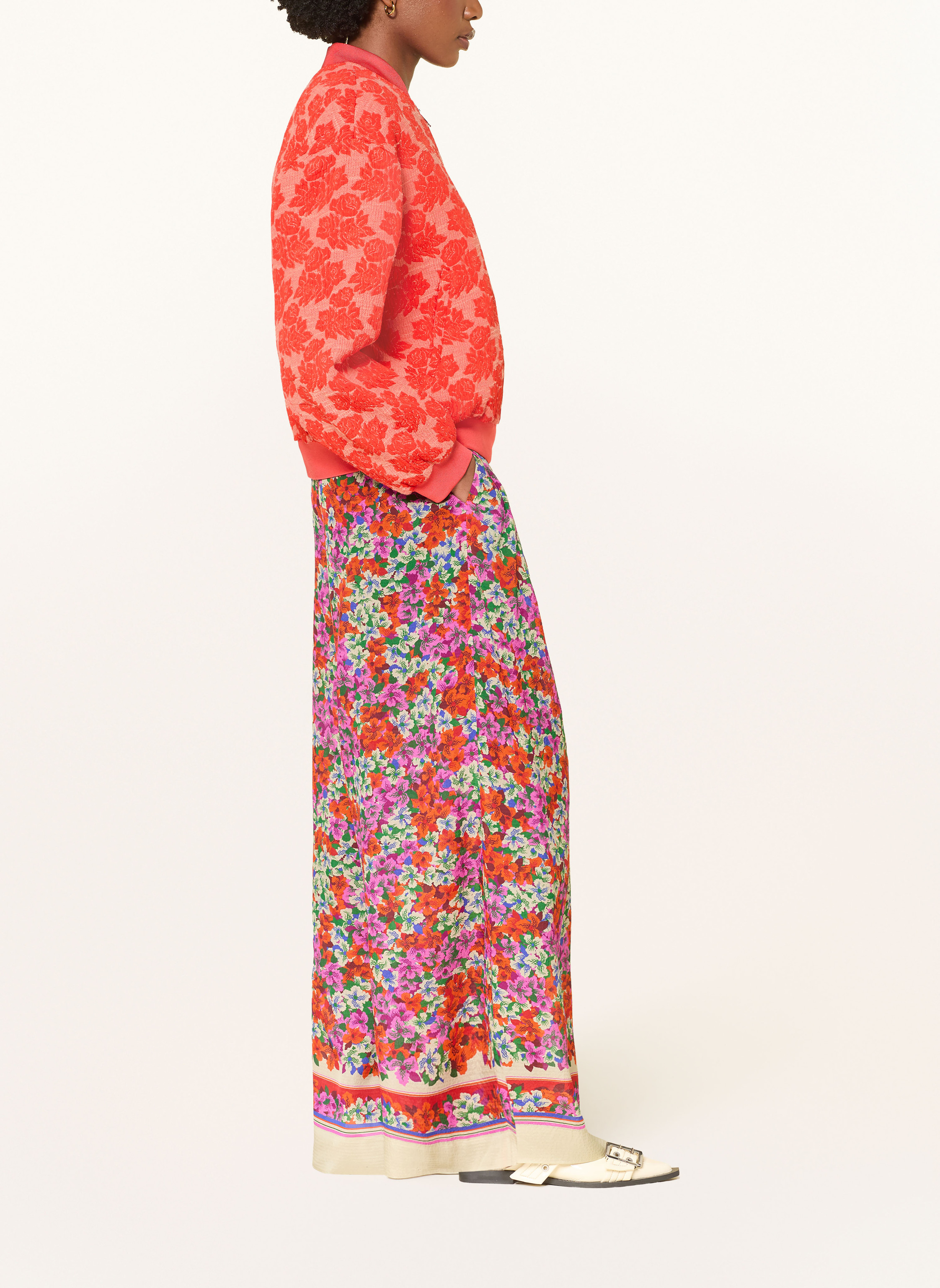 Thumbnail - Essentiel Antwerp Marlenehose Joek Mit Seide orange