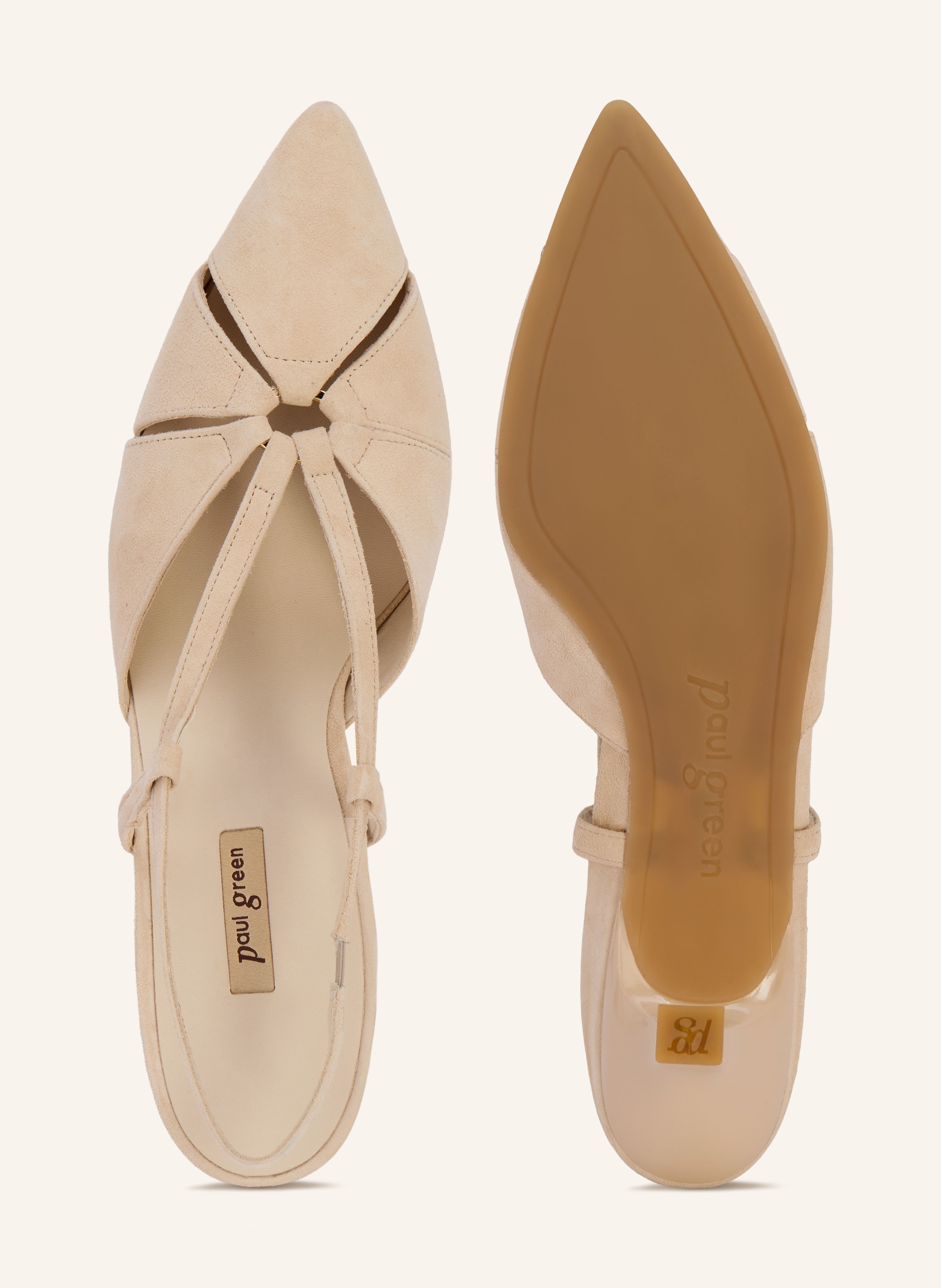 Thumbnail - Paul Green Slingpumps Mit Cut-Outs beige