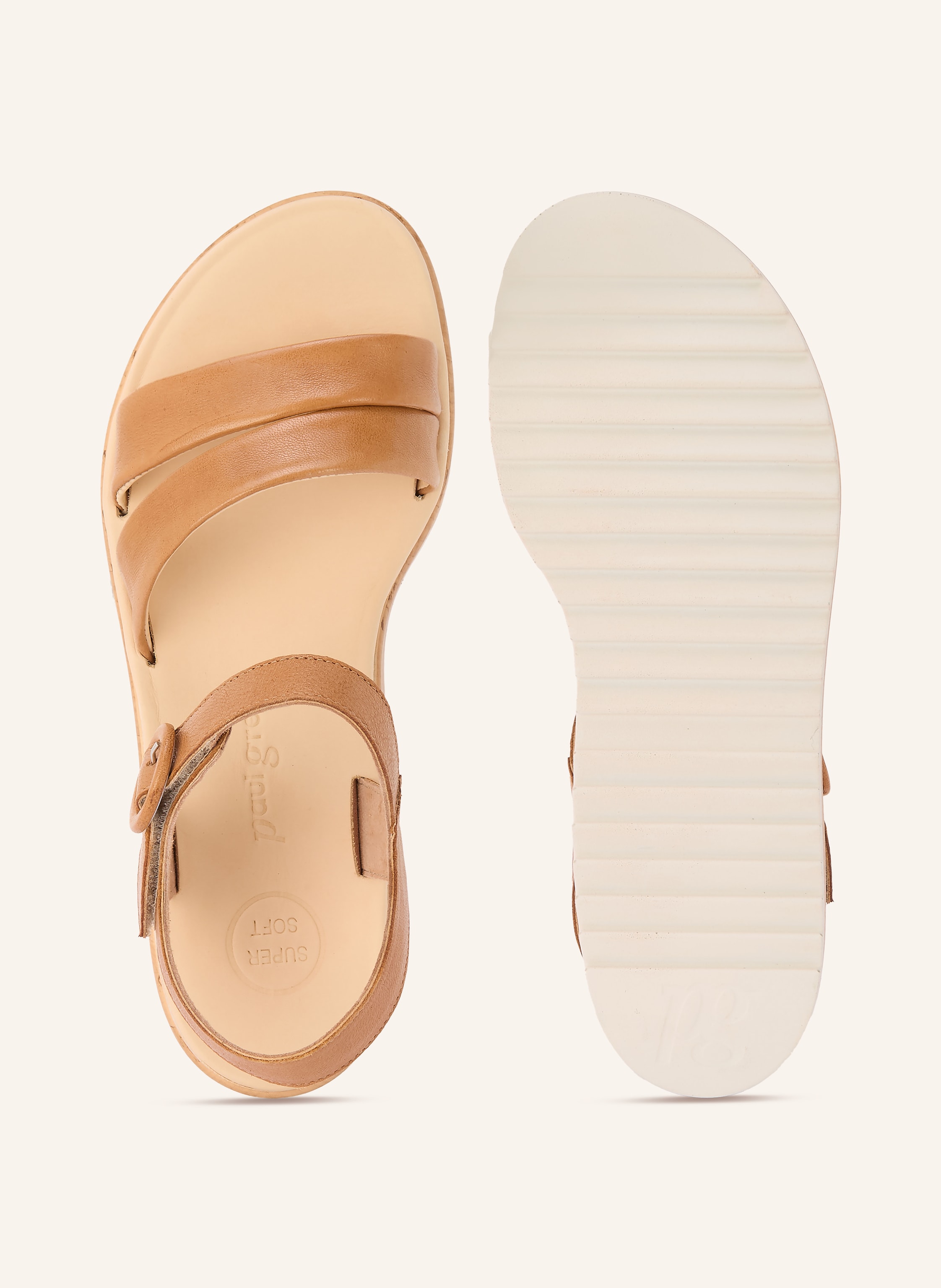 Thumbnail - Paul Green Plateau-Sandalen Washed Kid Cuoio braun