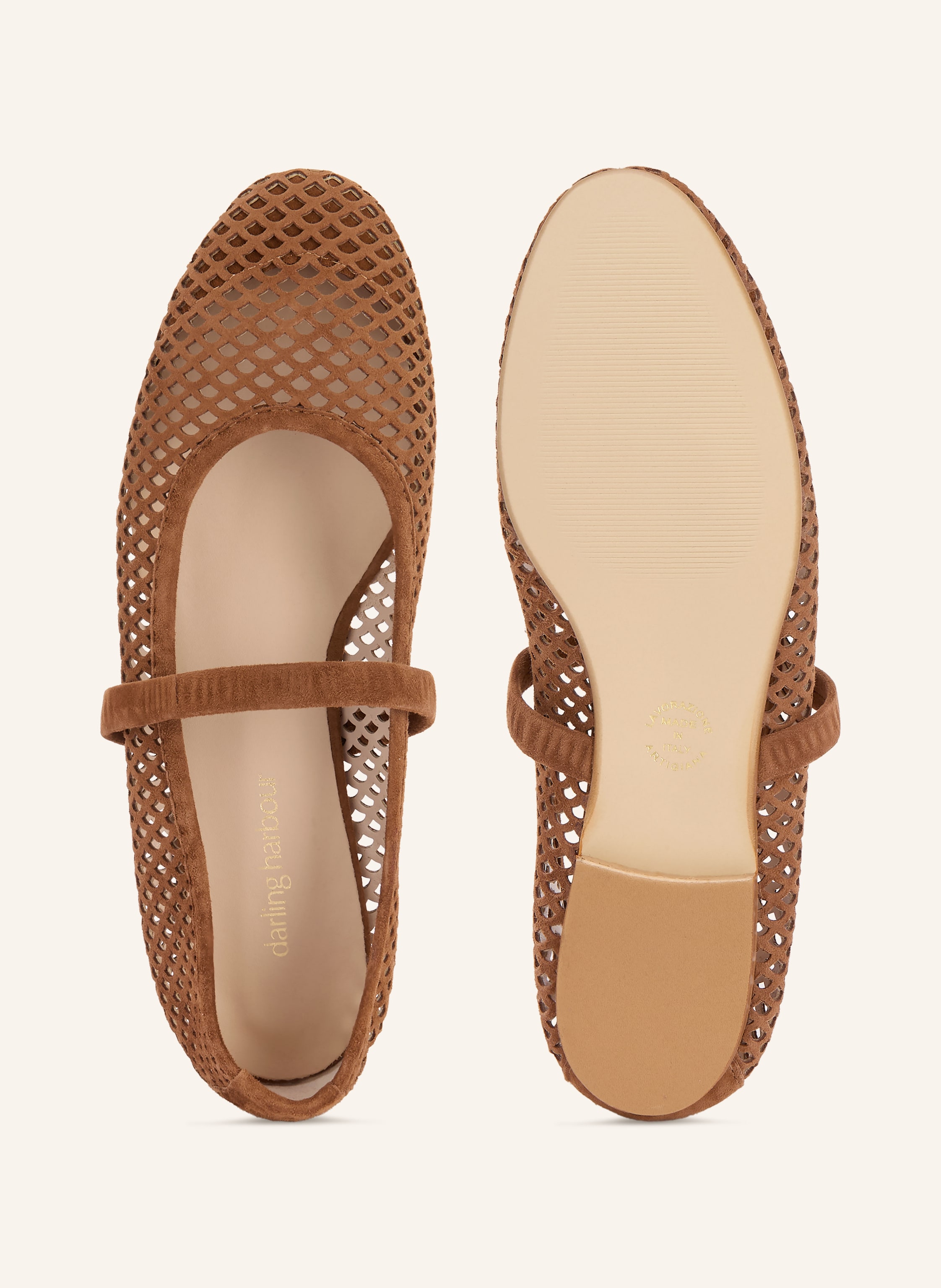 Thumbnail - Darling Harbour Mary-Jane-Ballerinas Mit Cut-Outs braun