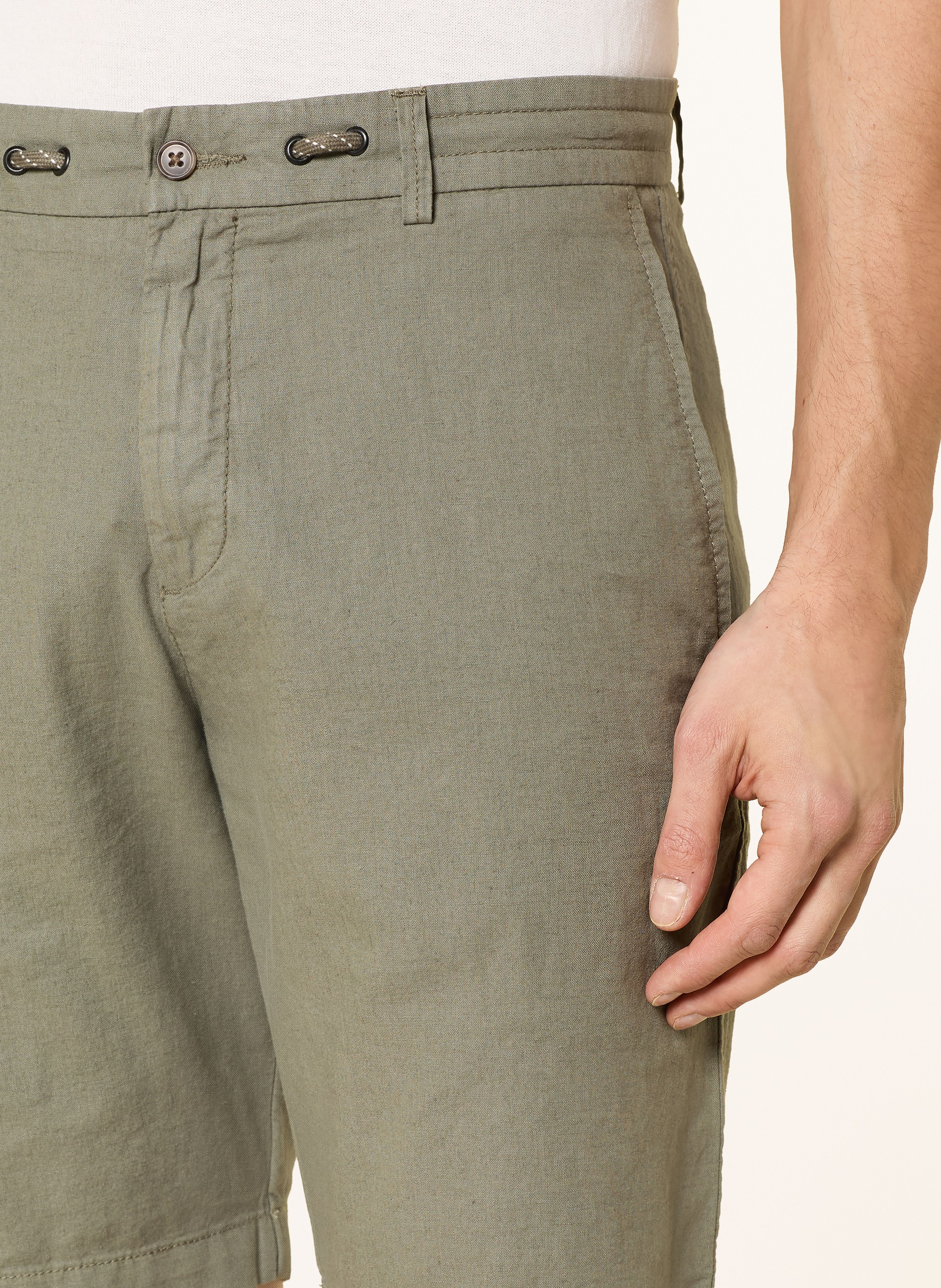 Thumbnail - Cinque Shorts Cijuno Mit Leinen gruen