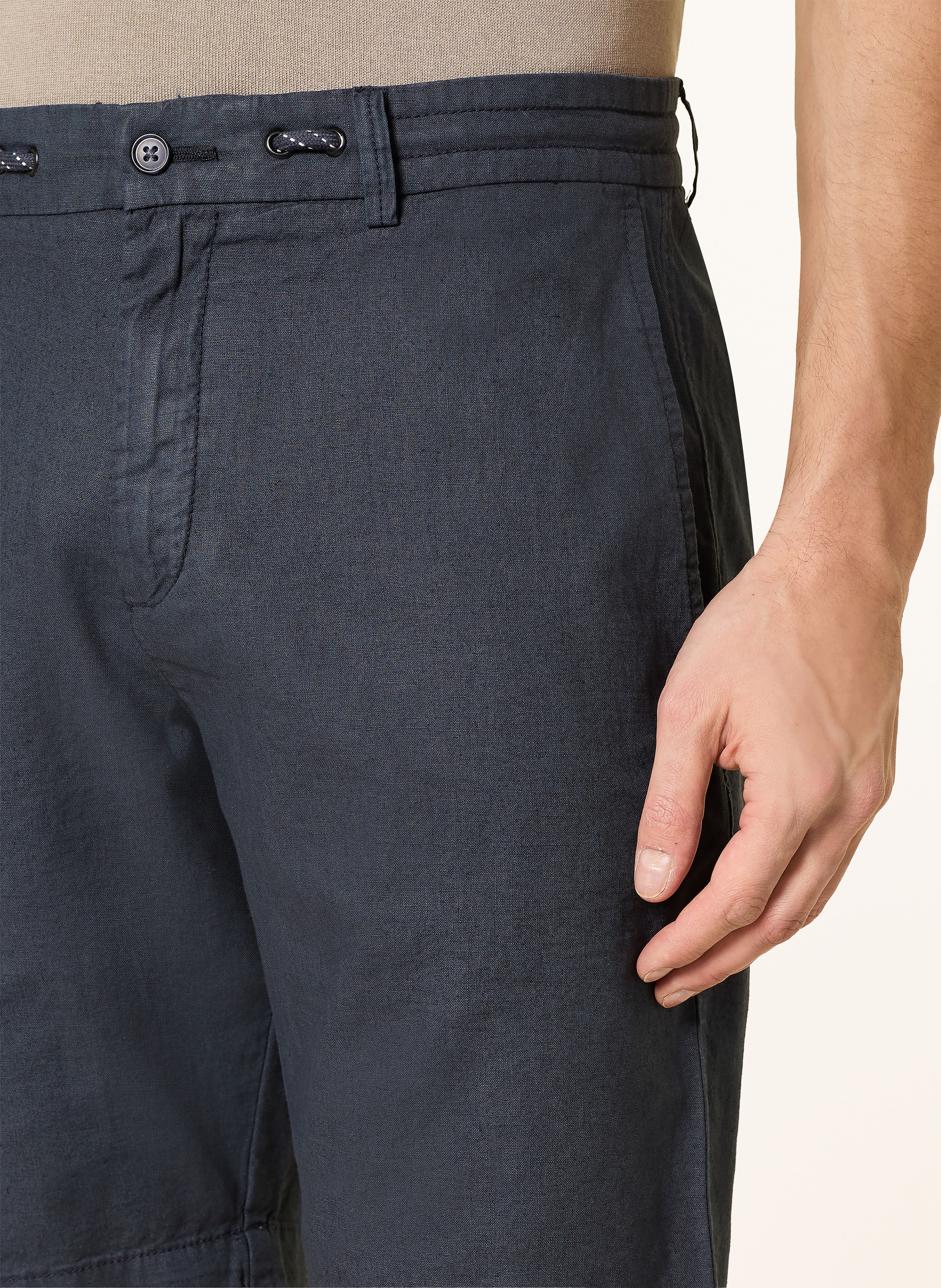 Thumbnail - Cinque Shorts Cijuno Mit Leinen blau