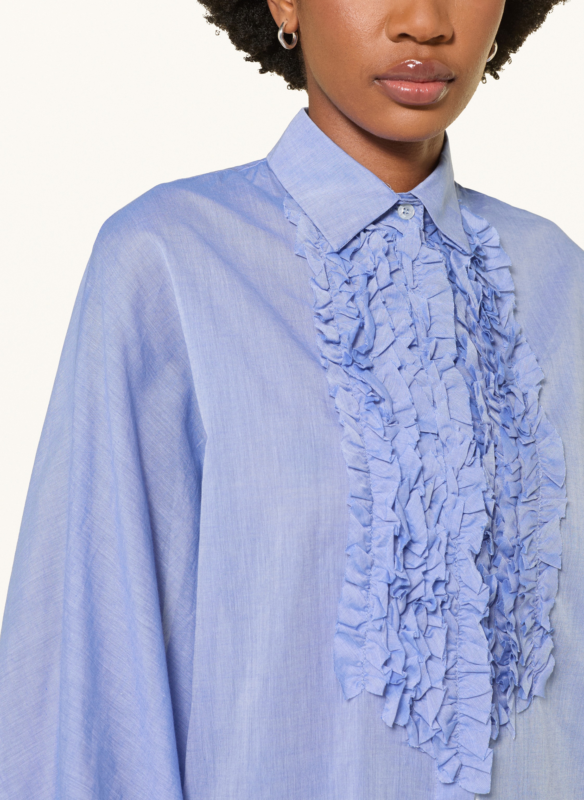 Thumbnail - Sosue Hemdbluse Antonia Mit Rüschen blau