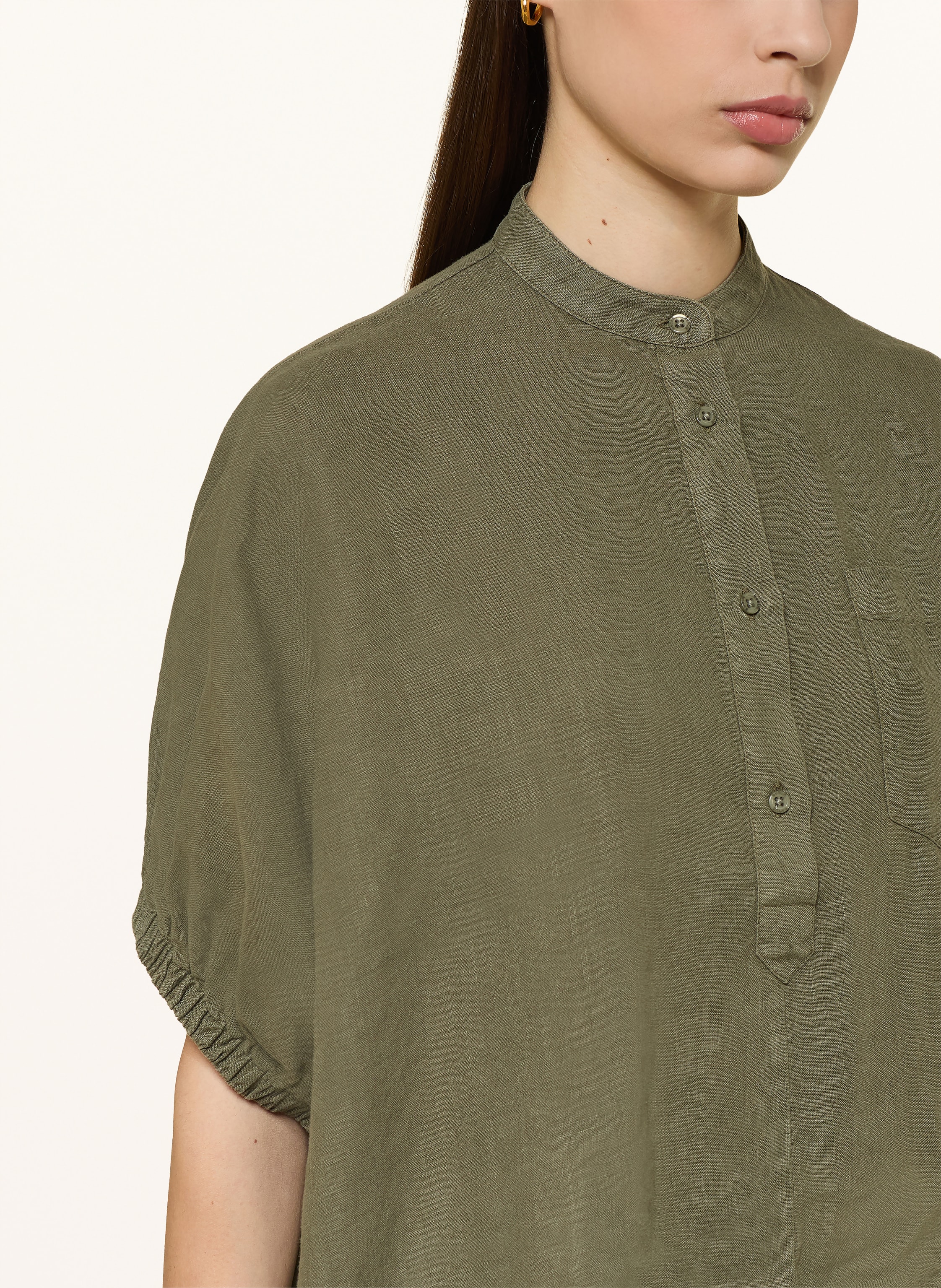 Thumbnail - Sosue Blusenshirt Aus Leinen gruen