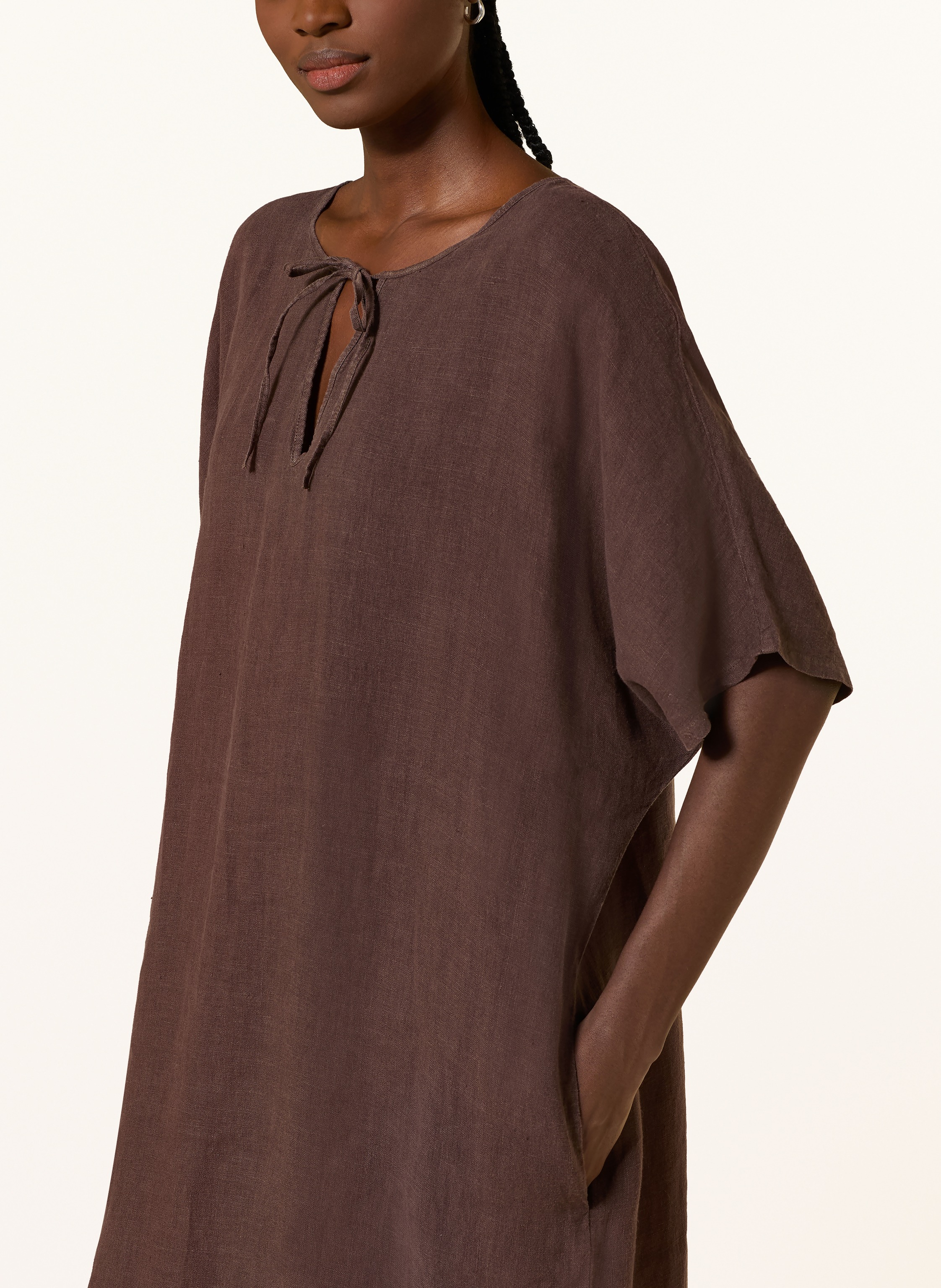 Thumbnail - Sosue Leinenkleid braun