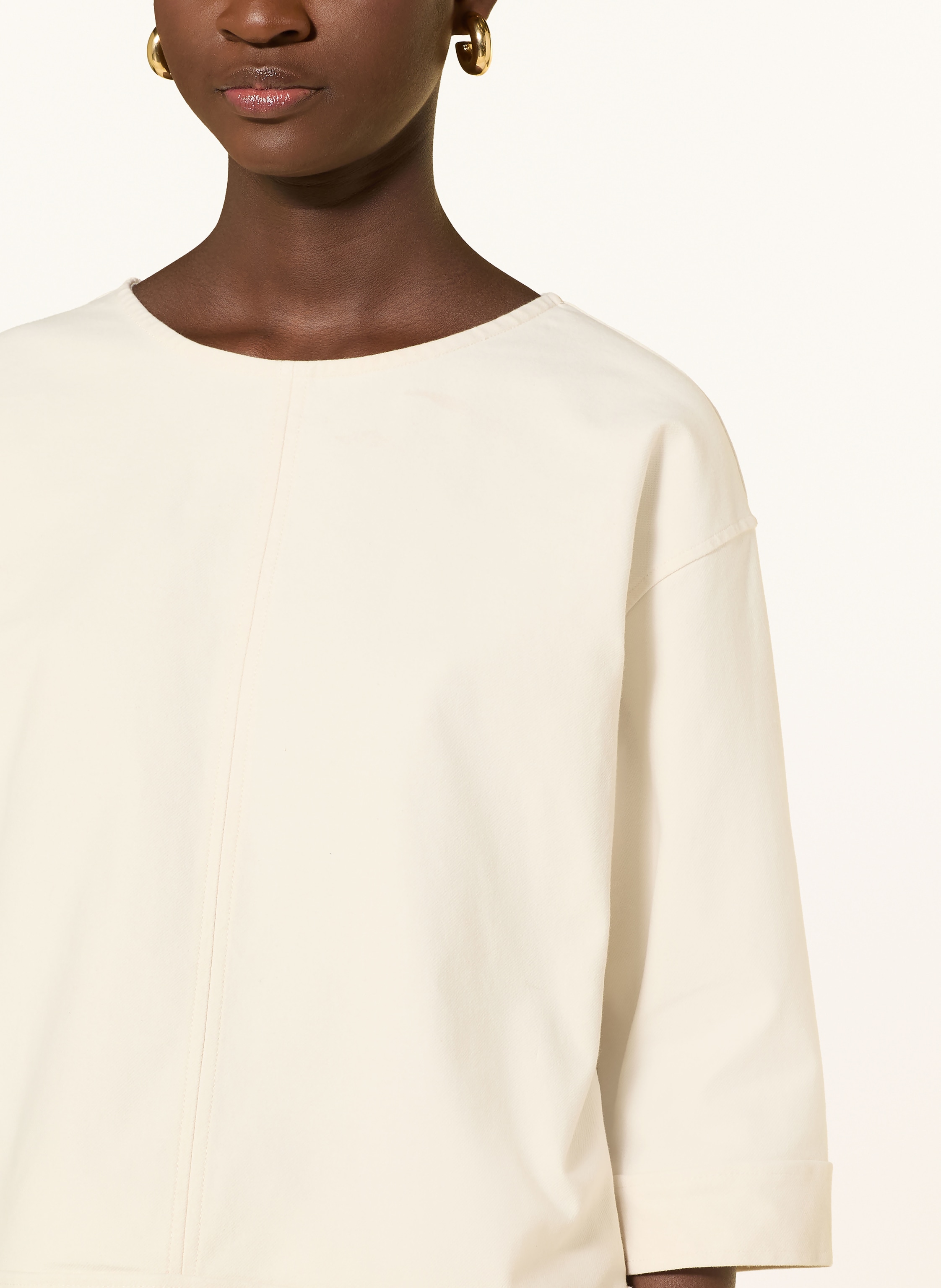 Thumbnail - Ichi Blusenshirt Ihkate In Jeansoptik Mit 3/4-Arm beige