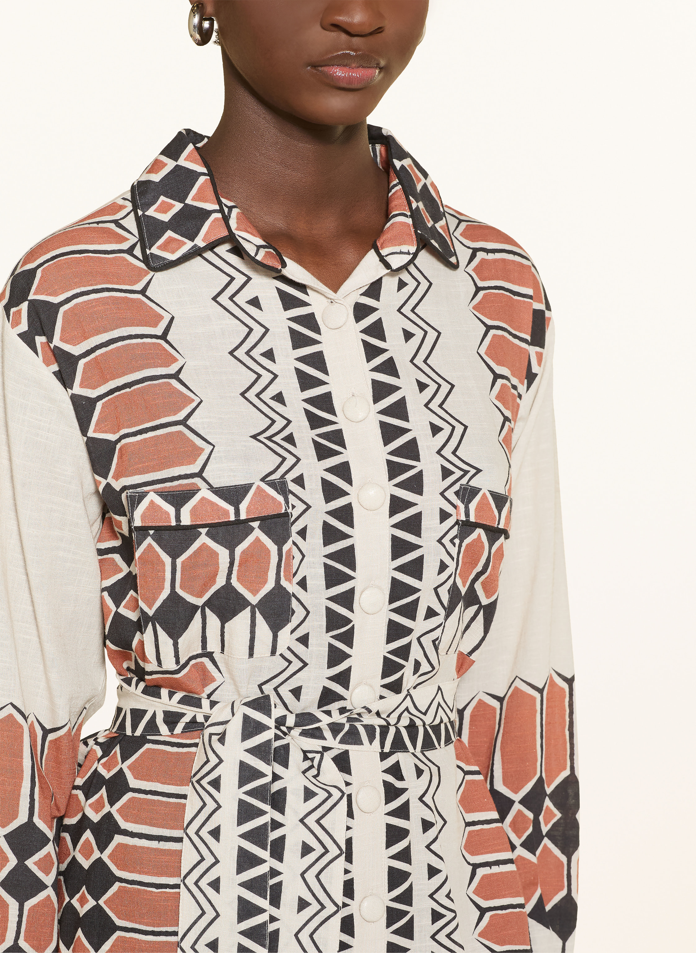 Thumbnail - Miss June Hemdblusenkleid Addy weiss