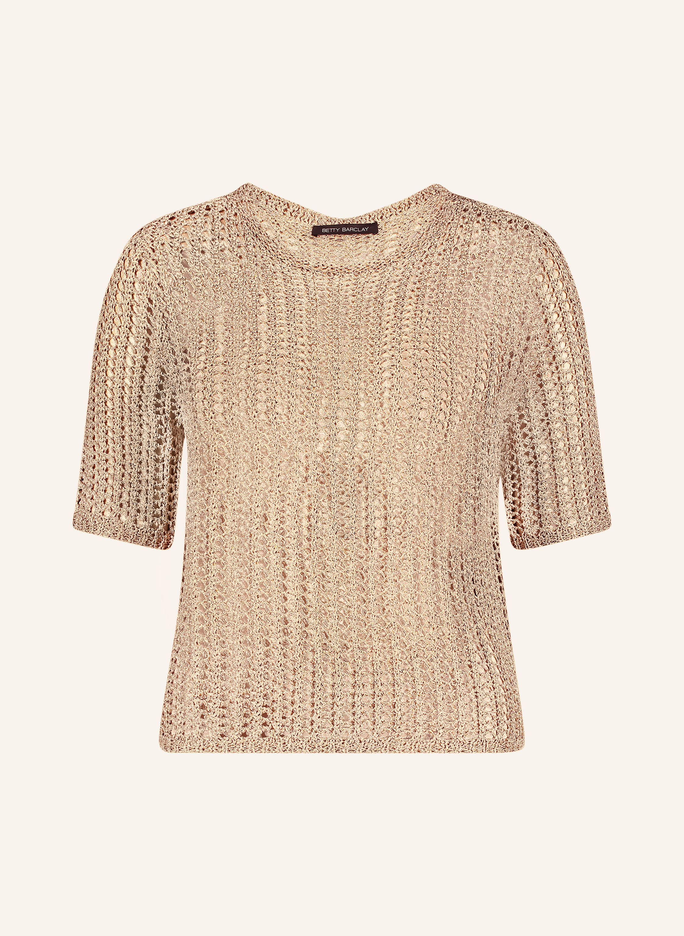 Betty Barclay Strickshirt Mit Pailletten Und Glitzergarn beige
