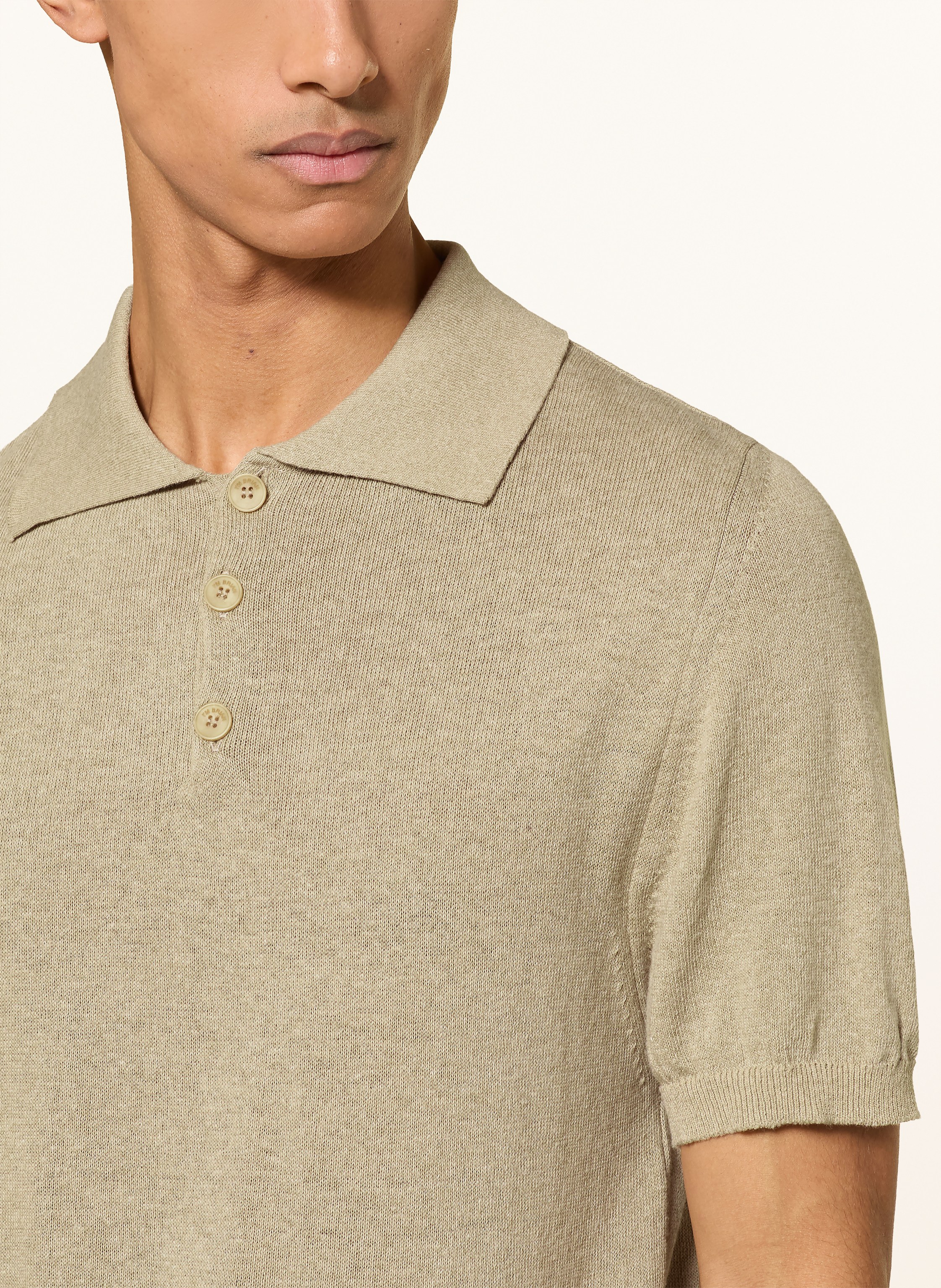 Thumbnail - I'm Brian Strick-Poloshirt beige