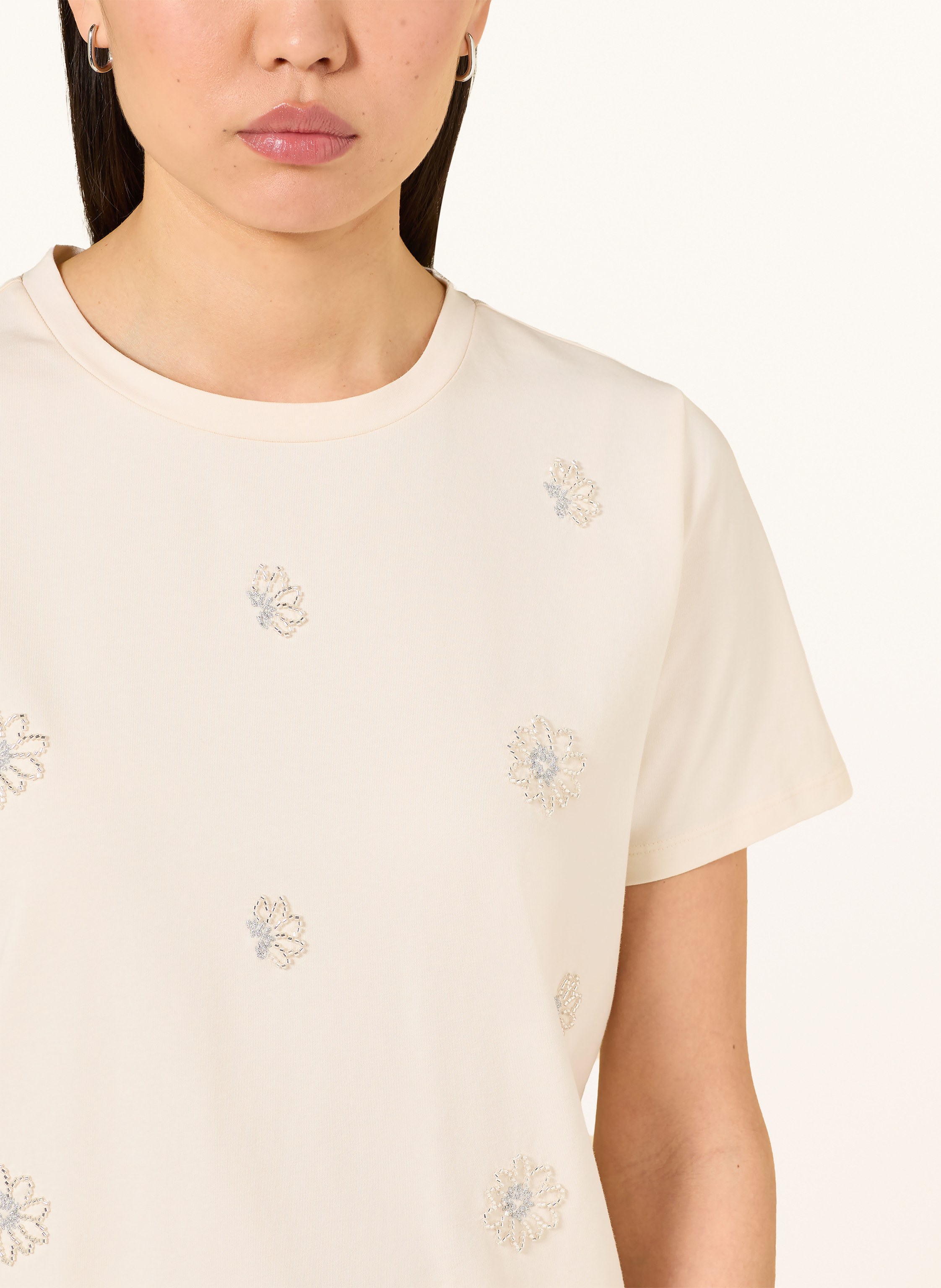 Thumbnail - S.Oliver Black Label T-Shirt Mit Schmucksteinen weiss