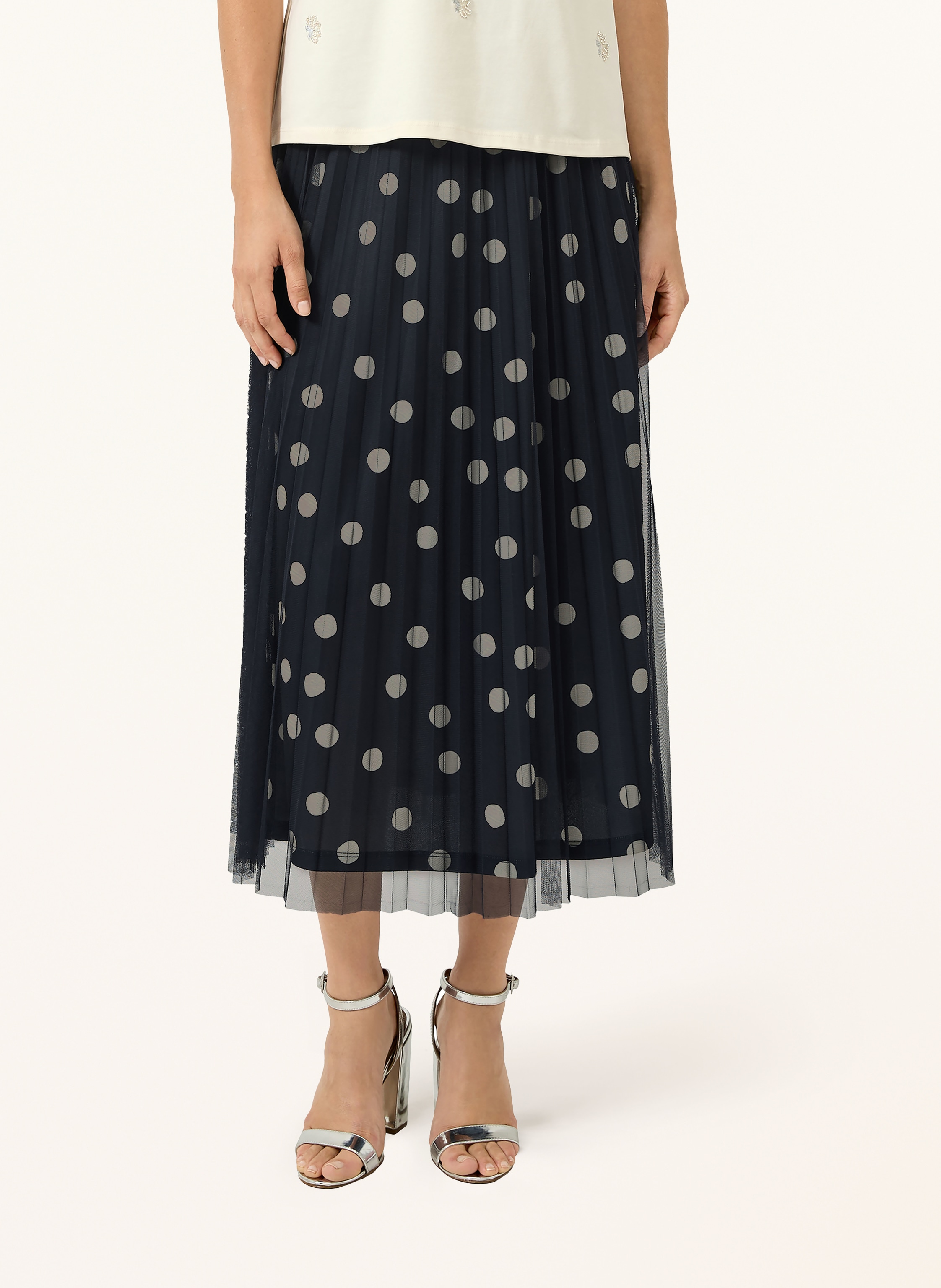 Thumbnail - S.Oliver Black Label Mesh-Rock Mit Plissees blau