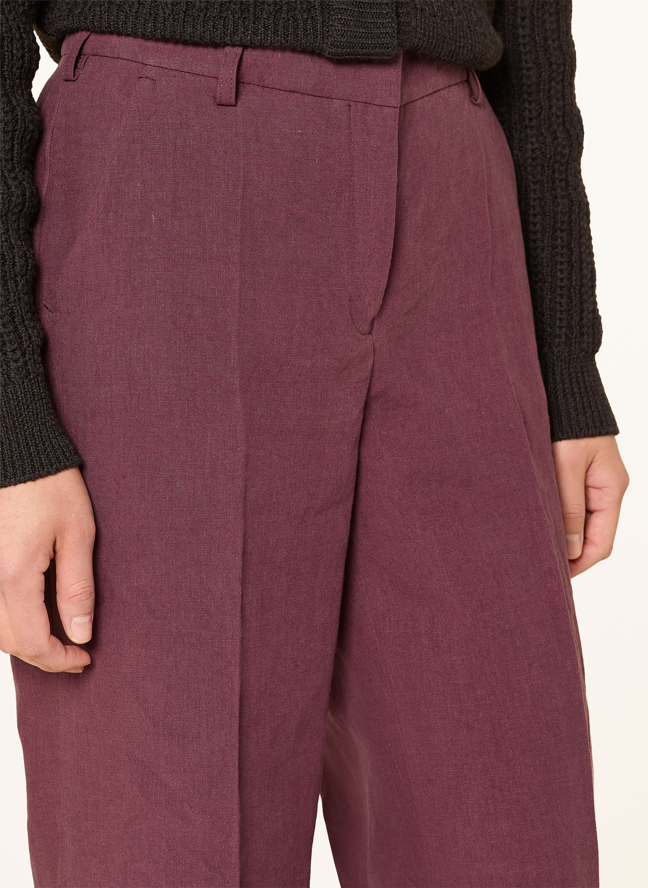 Thumbnail - Grasegger Marlenehose Gertrude Aus Leinen rot