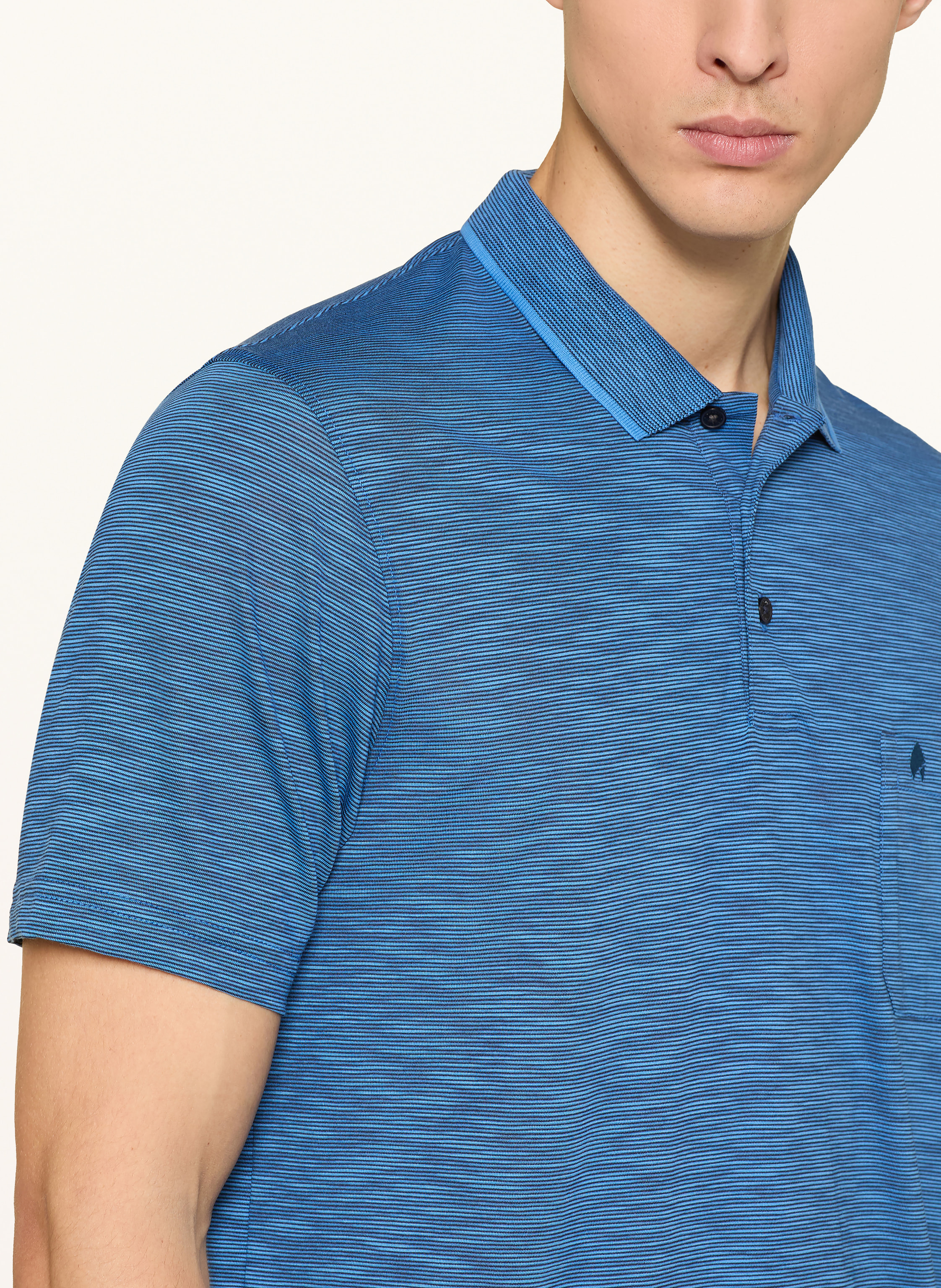 Thumbnail - Ragman Jersey-Poloshirt blau