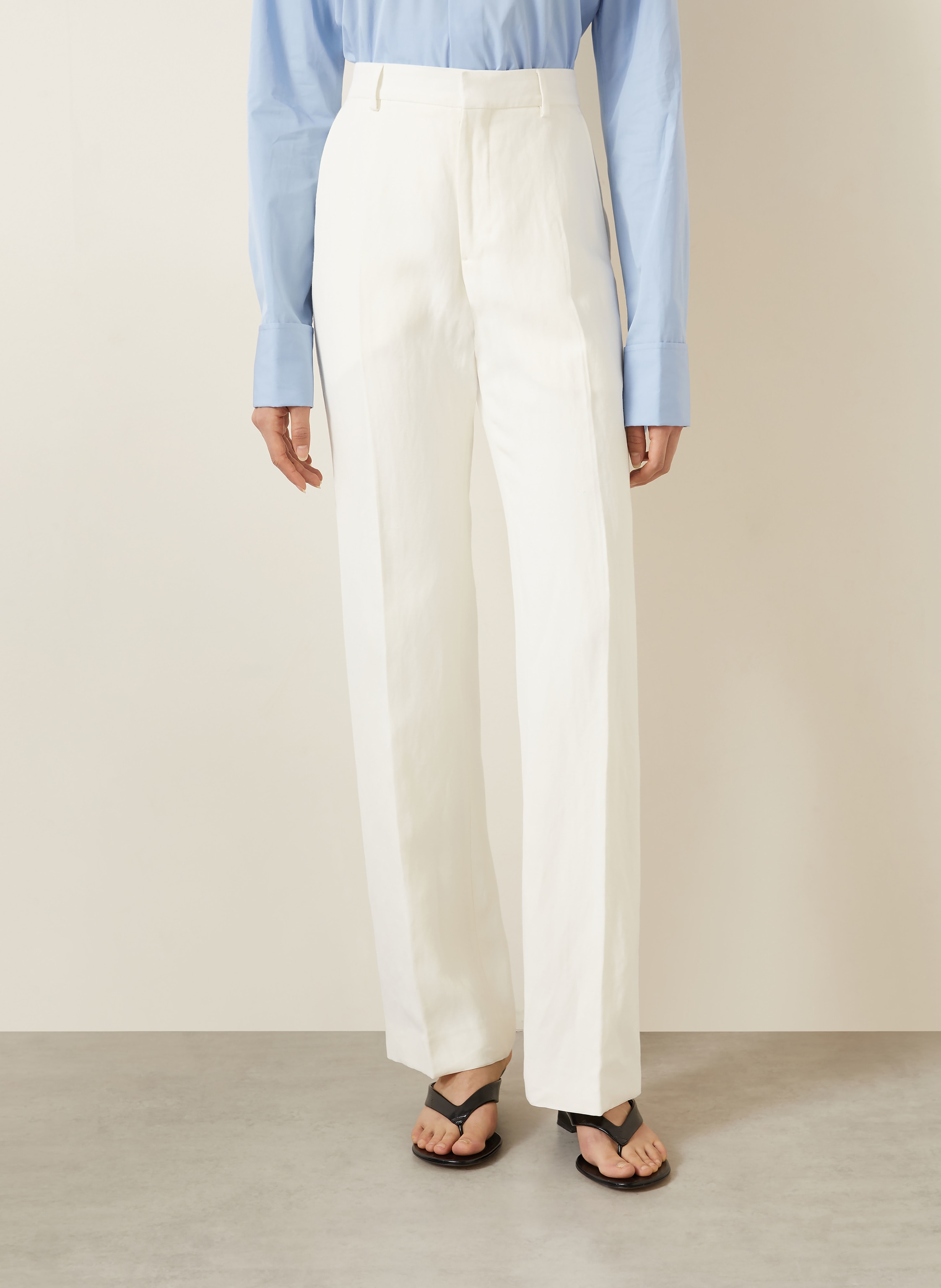 Thumbnail - Ami Paris Hose Mit Leinen weiss