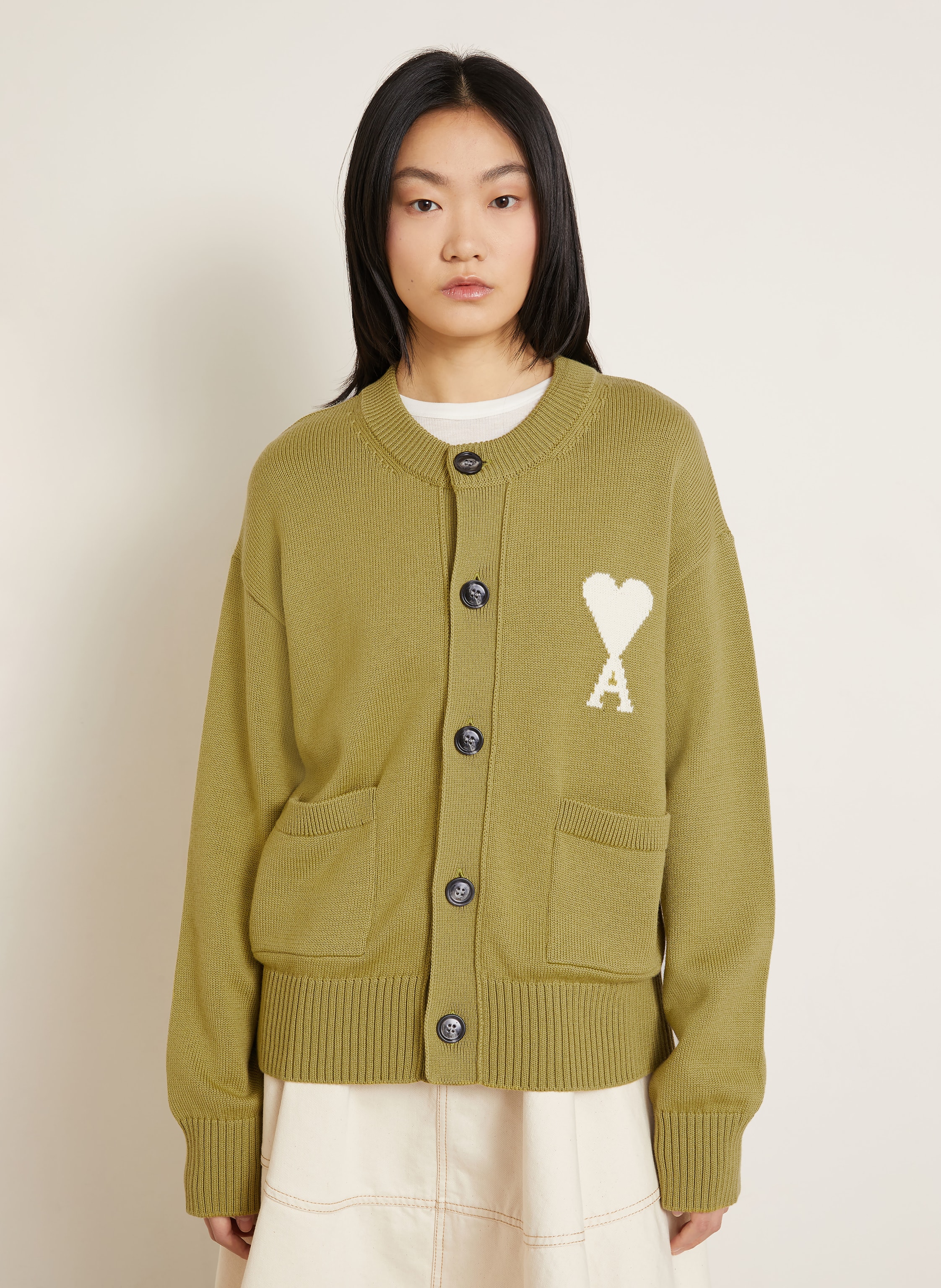 Thumbnail - Ami Paris Strickjacke gruen