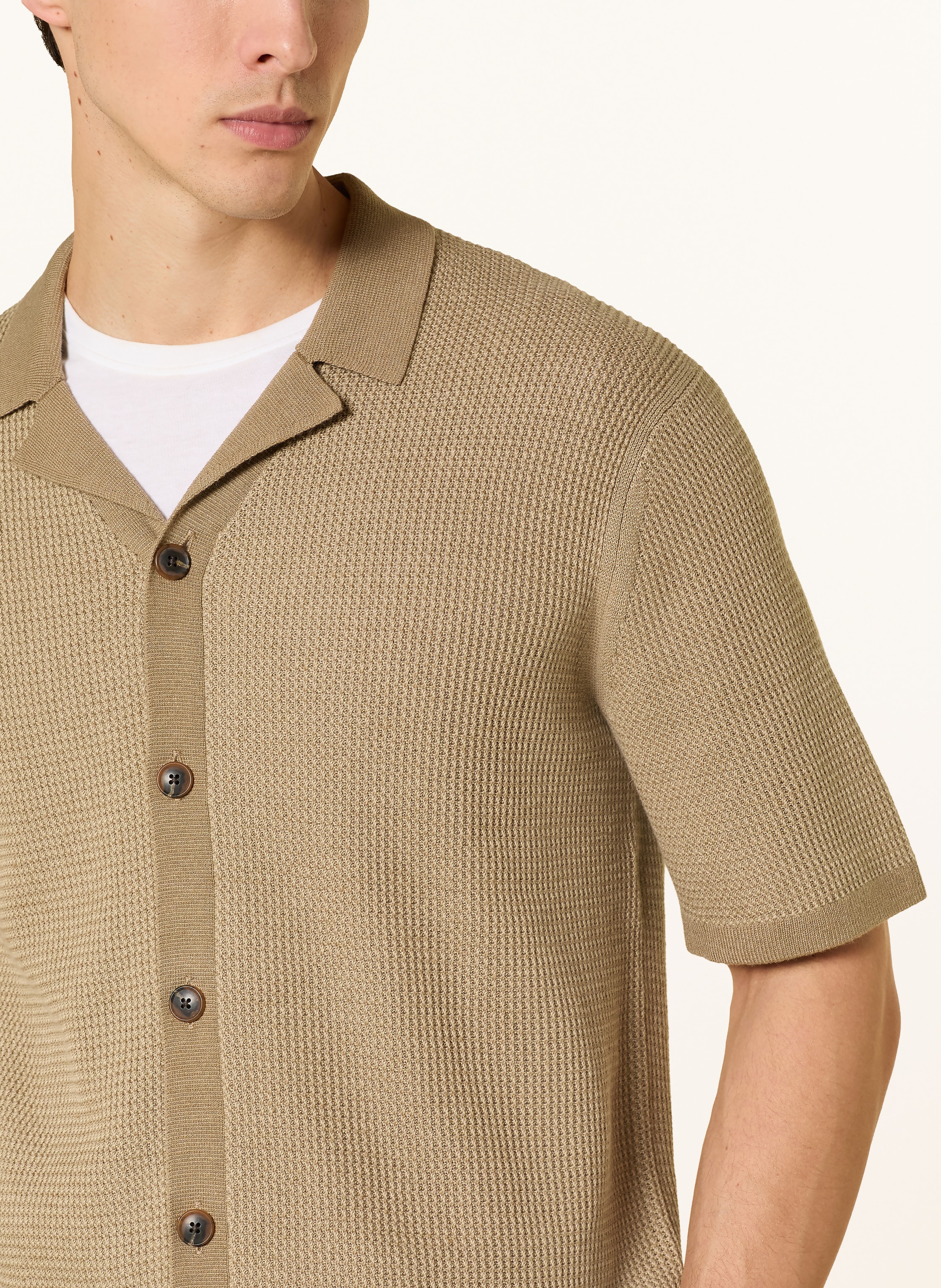 Thumbnail - Tiger Of Sweden Strickhemd River T Regular Fit braun