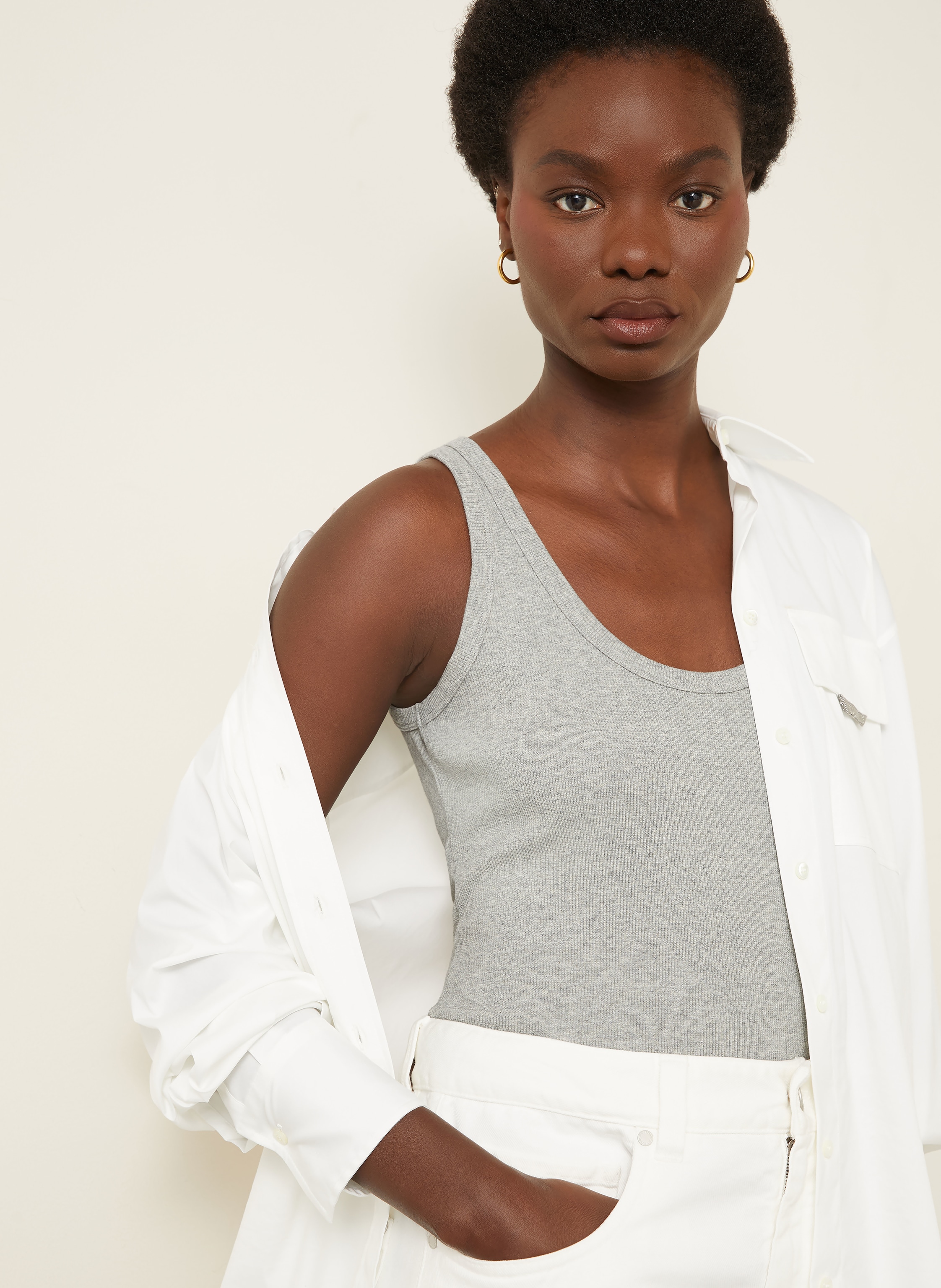 Thumbnail - Iris Von Arnim Top Niva grau