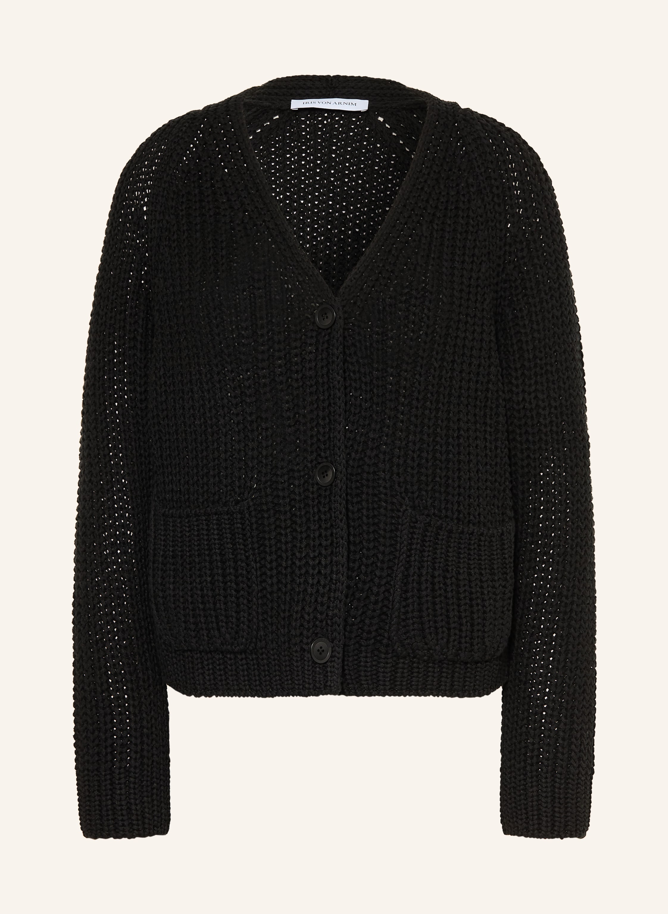 Iris Von Arnim Strickjacke Aliva Mit Seide Und Leinen schwarz
