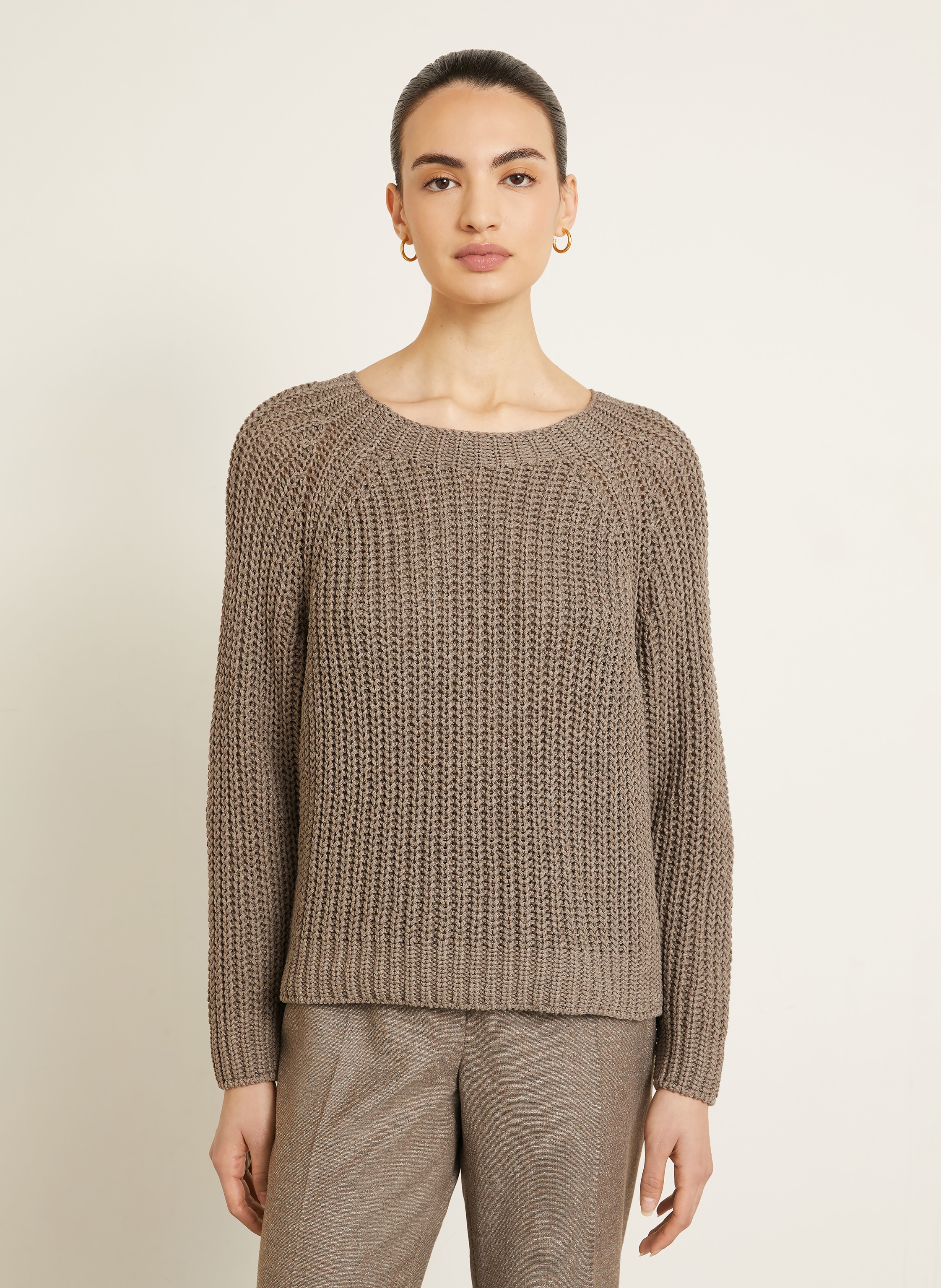 Thumbnail - Iris Von Arnim Pullover Aniva Mit Seide Und Leinen beige