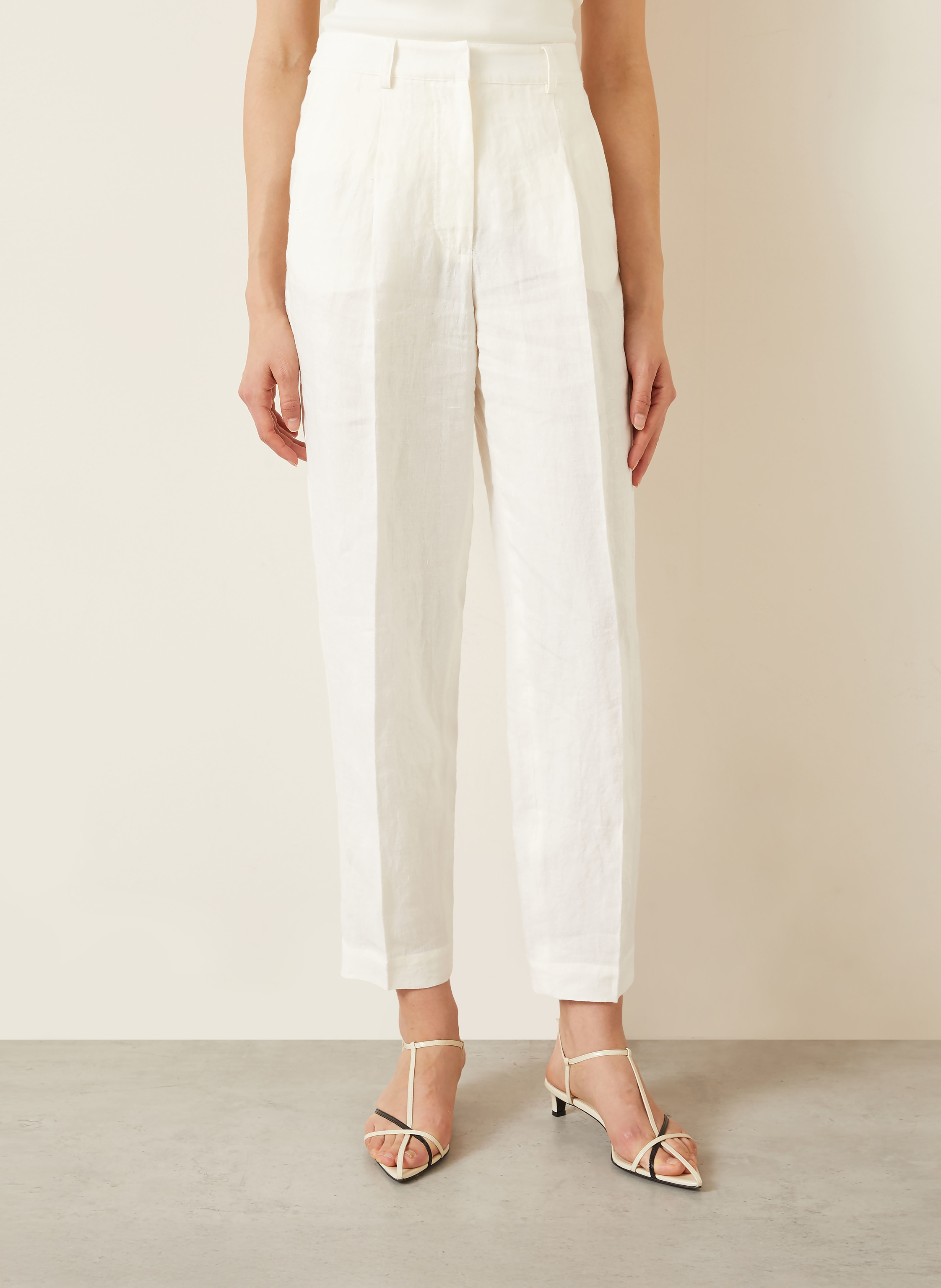 Thumbnail - Iris Von Arnim Leinenhose Sayulita Ps weiss