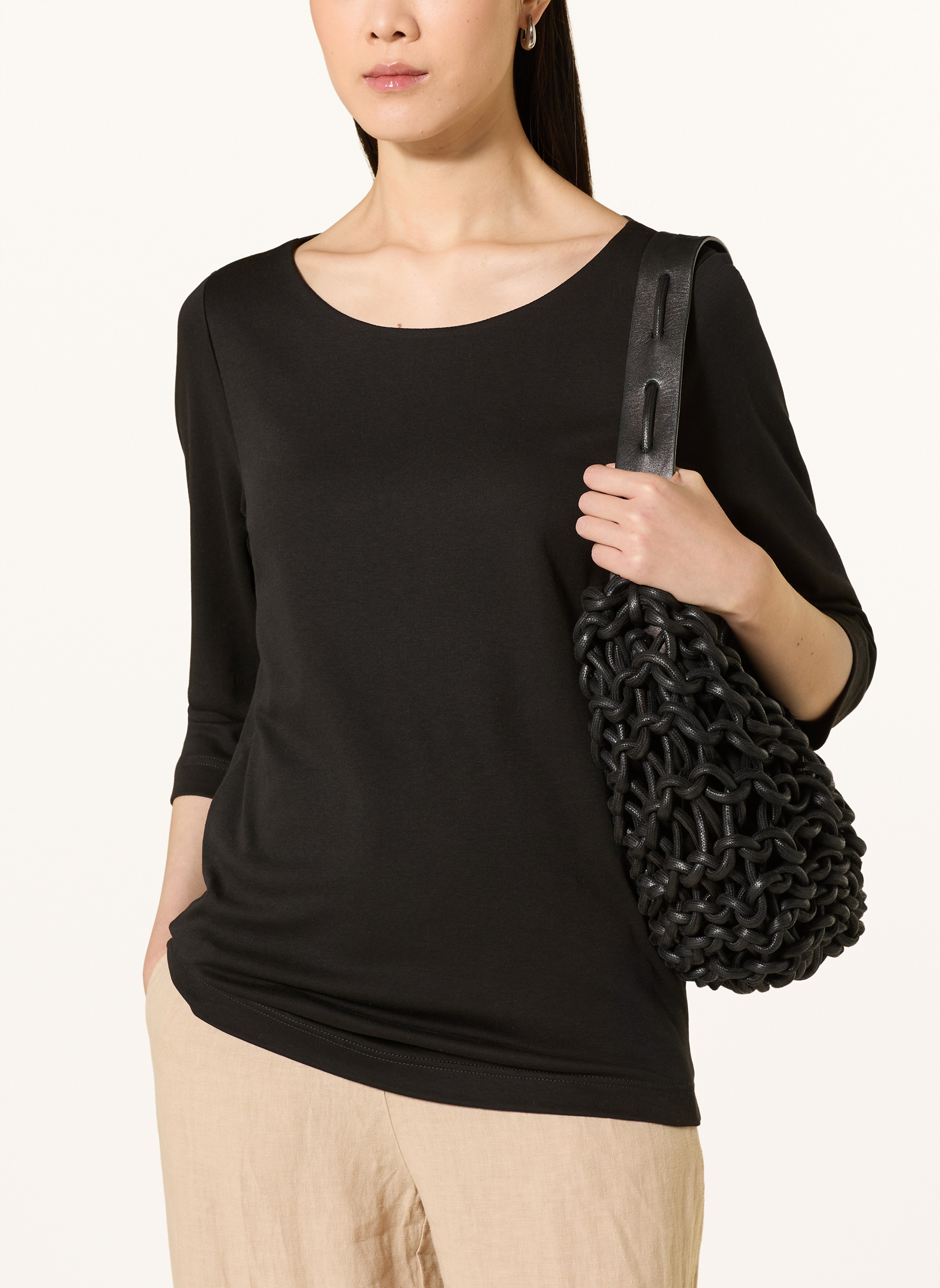 Thumbnail - Zaída Shirt Mit 3/4-Arm schwarz