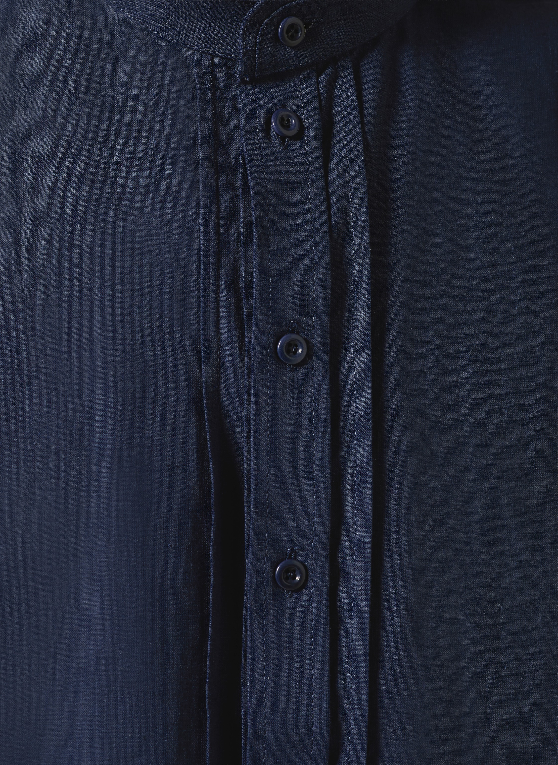 Thumbnail - Grasegger Hemd Comfort Fit Mit Leinen blau