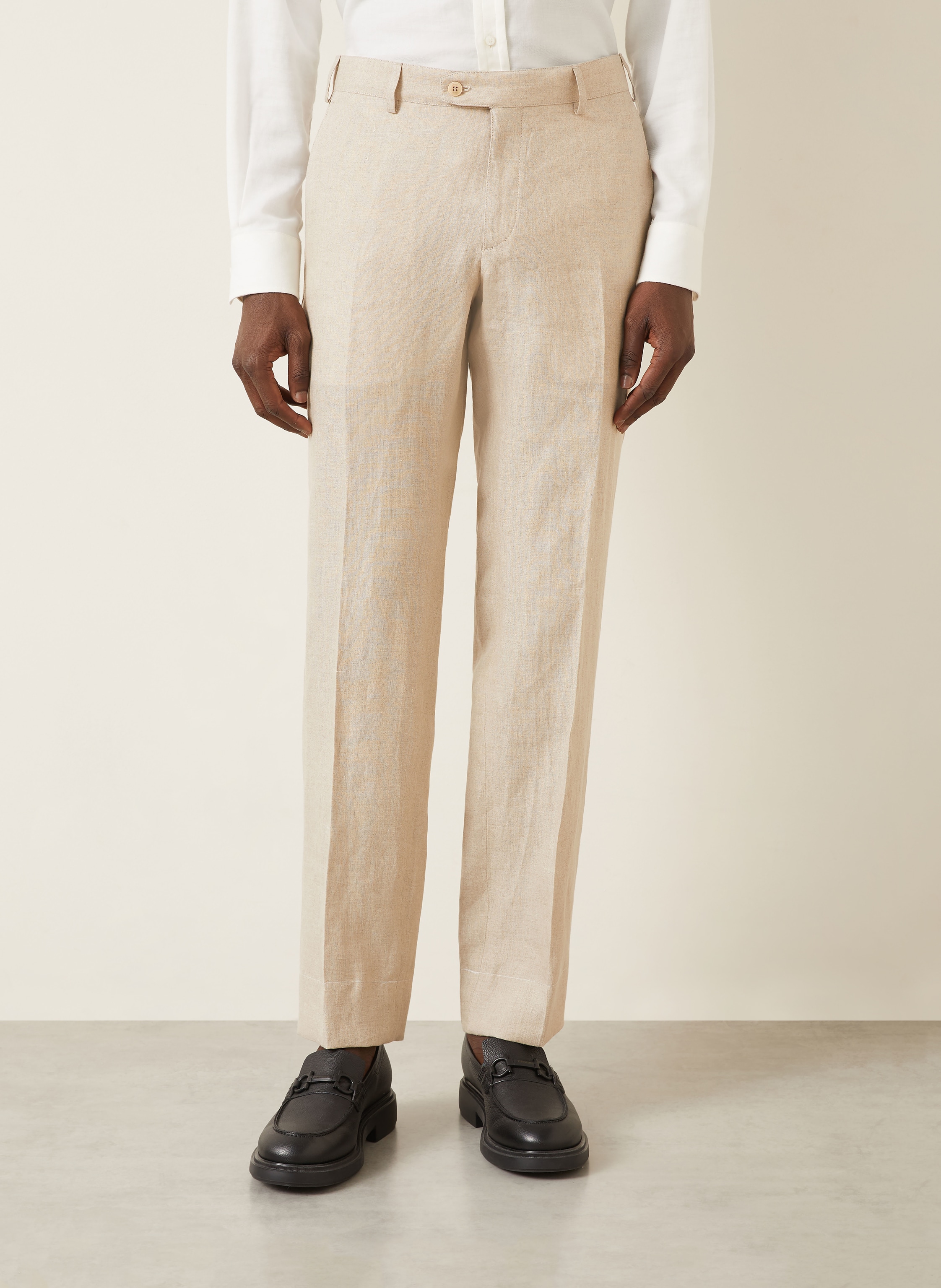 Thumbnail - Brioni Leinenhose Regular Fit beige