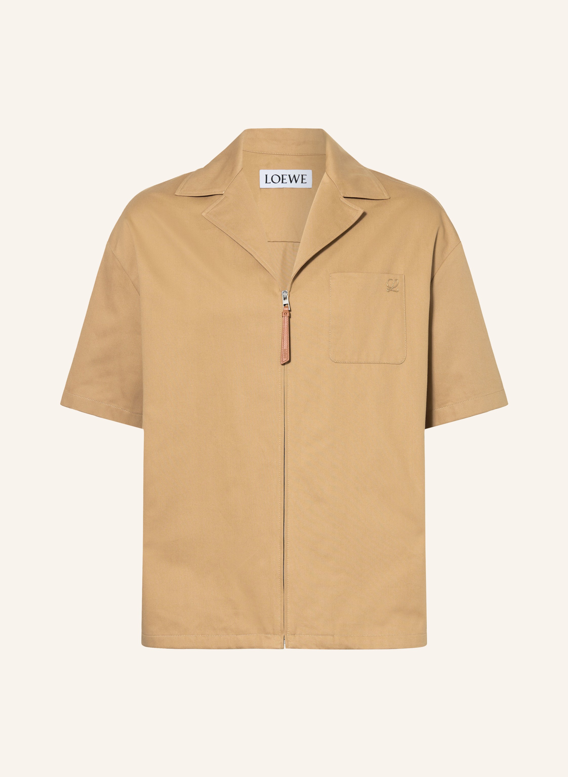 Loewe Loewe Resorthemd Comfort Fit beige in HELLBRAUN
