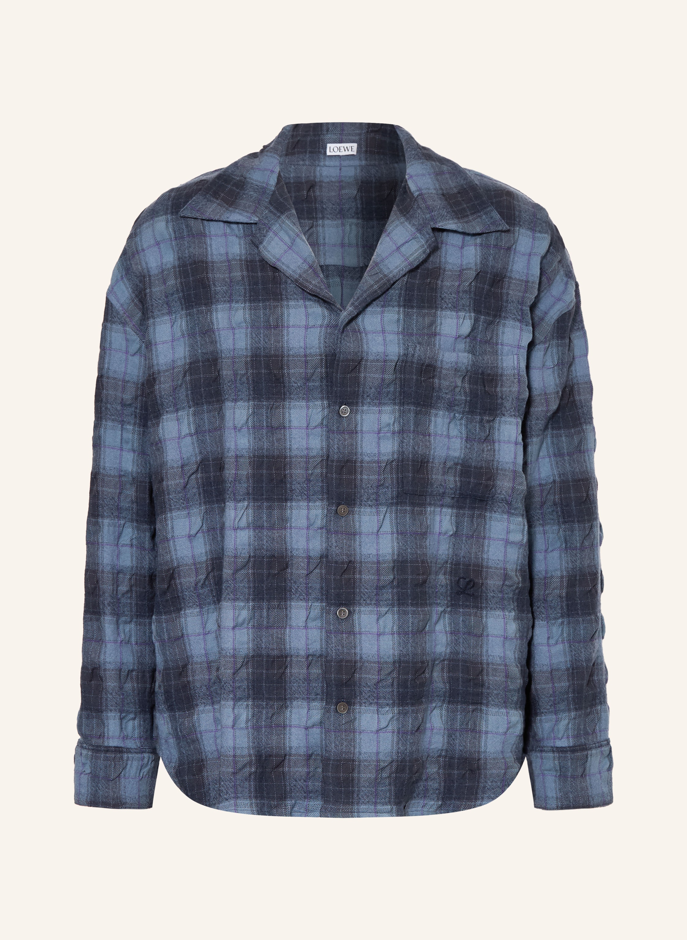 Loewe Loewe Hemd Comfort Fit blau in DUNKELBLAU / LILA / HELLBLAU