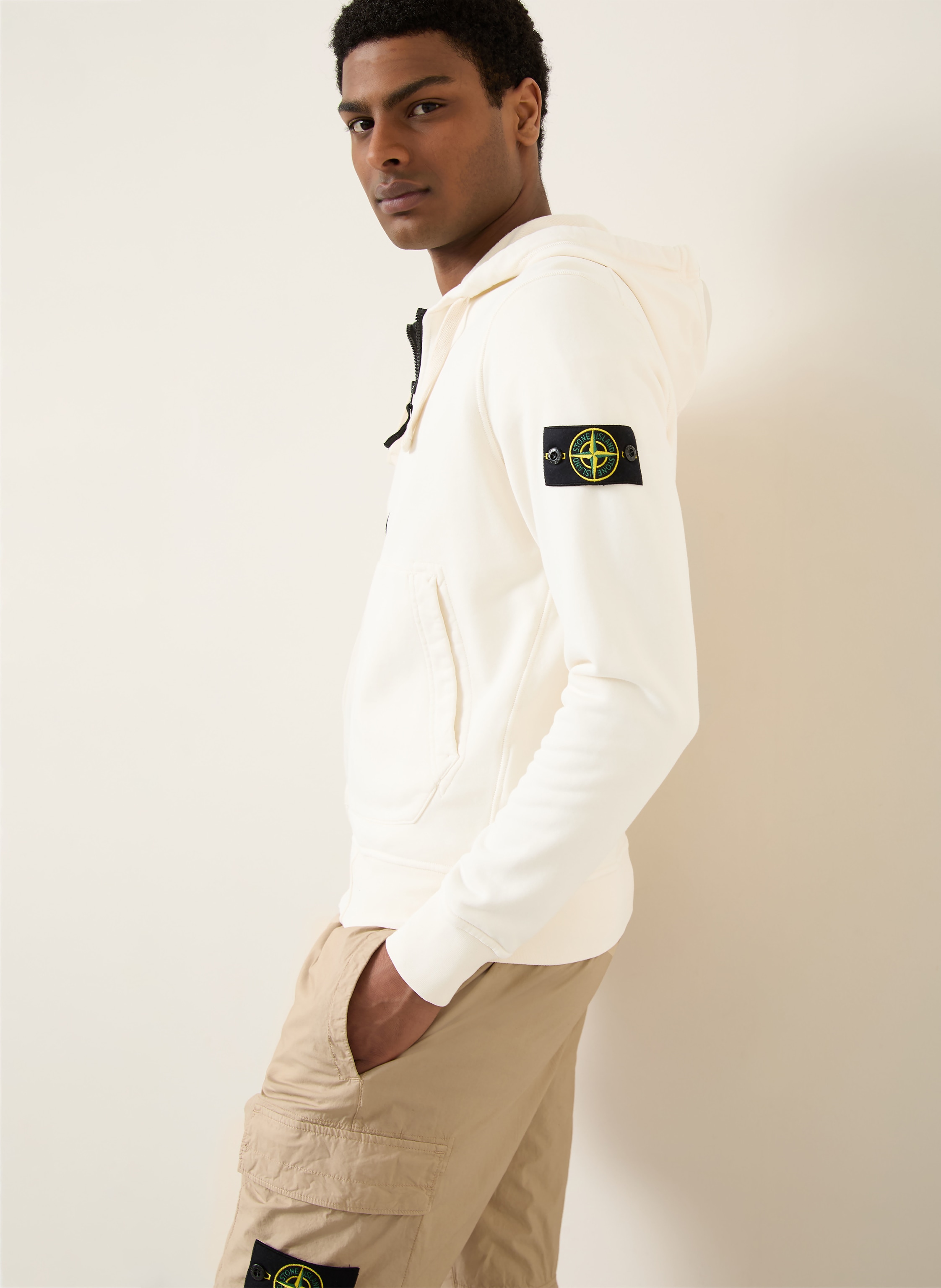 Thumbnail - Stone Island Sweatjacke beige