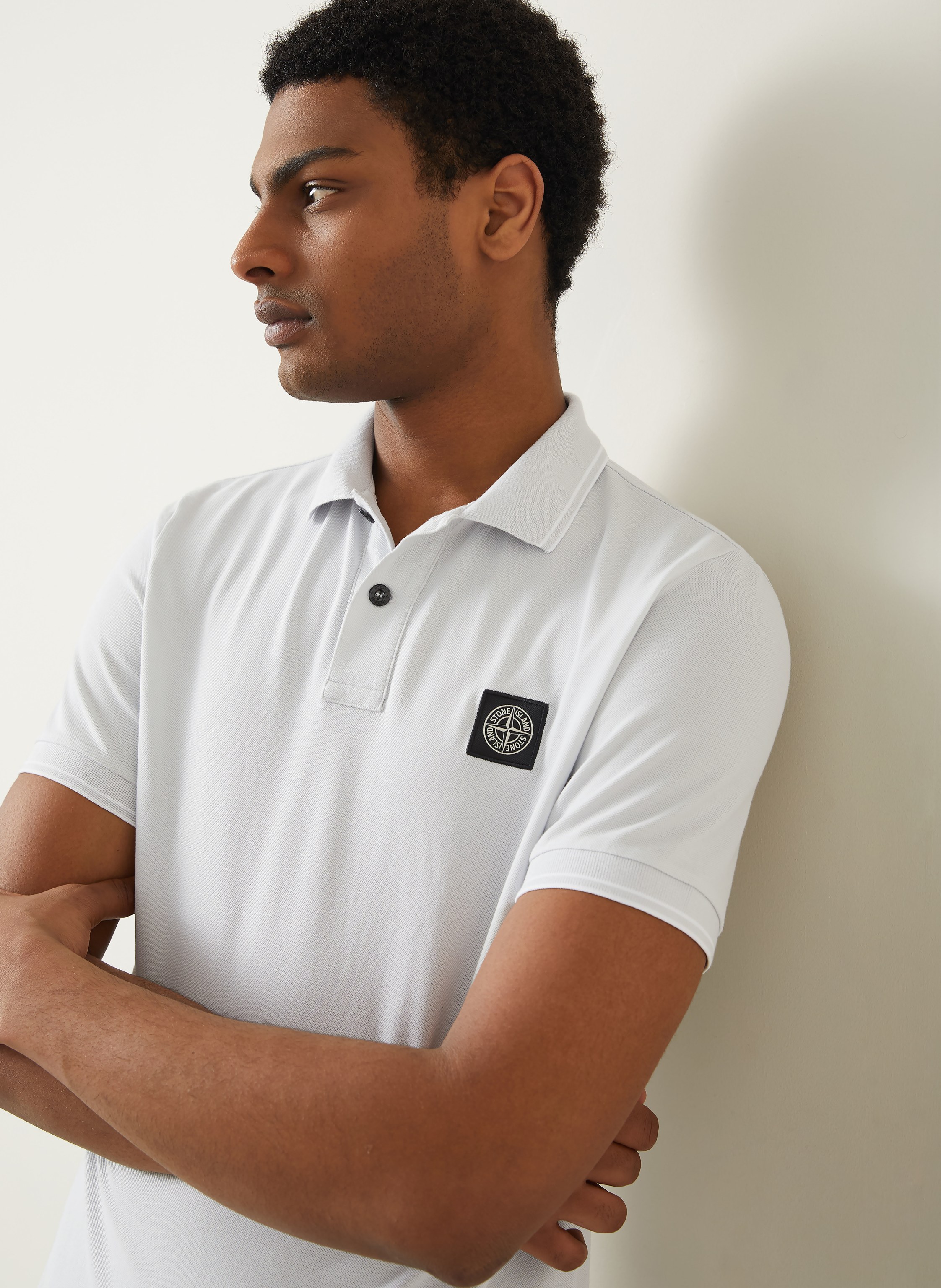 Thumbnail - Stone Island Piqué-Poloshirt blau