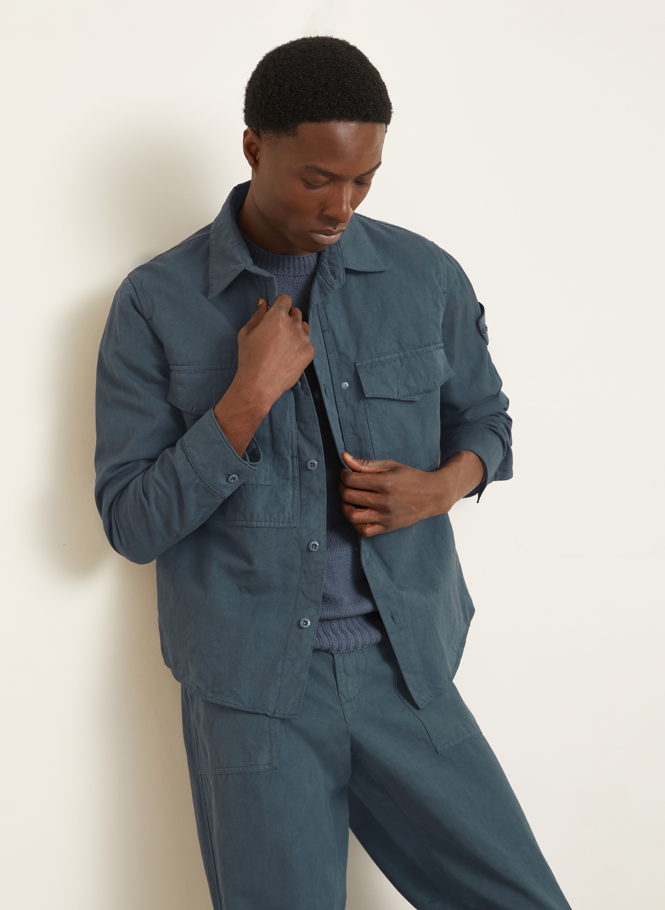 Thumbnail - Stone Island Overjacket Ghost blau