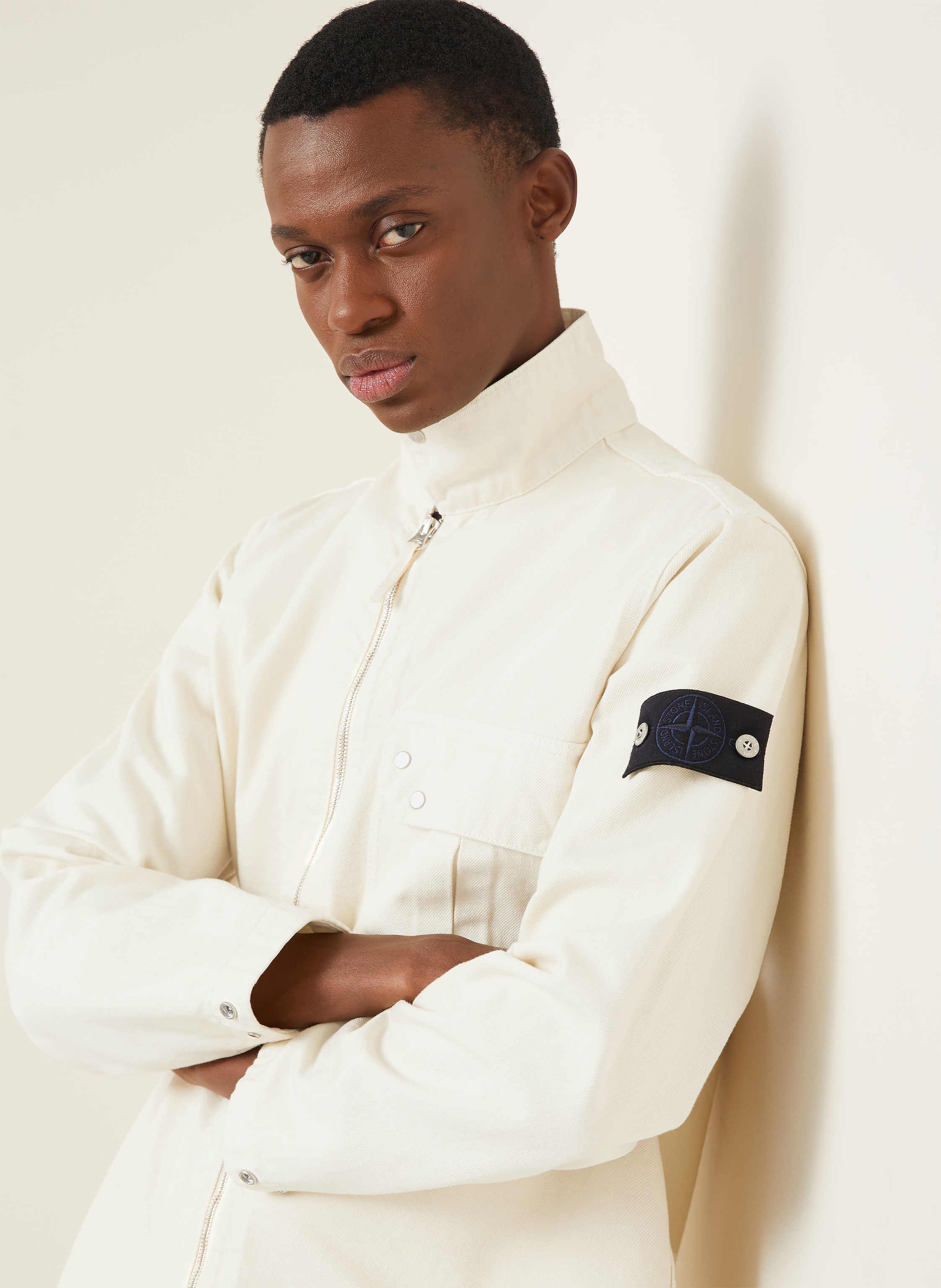 Thumbnail - Stone Island Jeans-Overjacket weiss