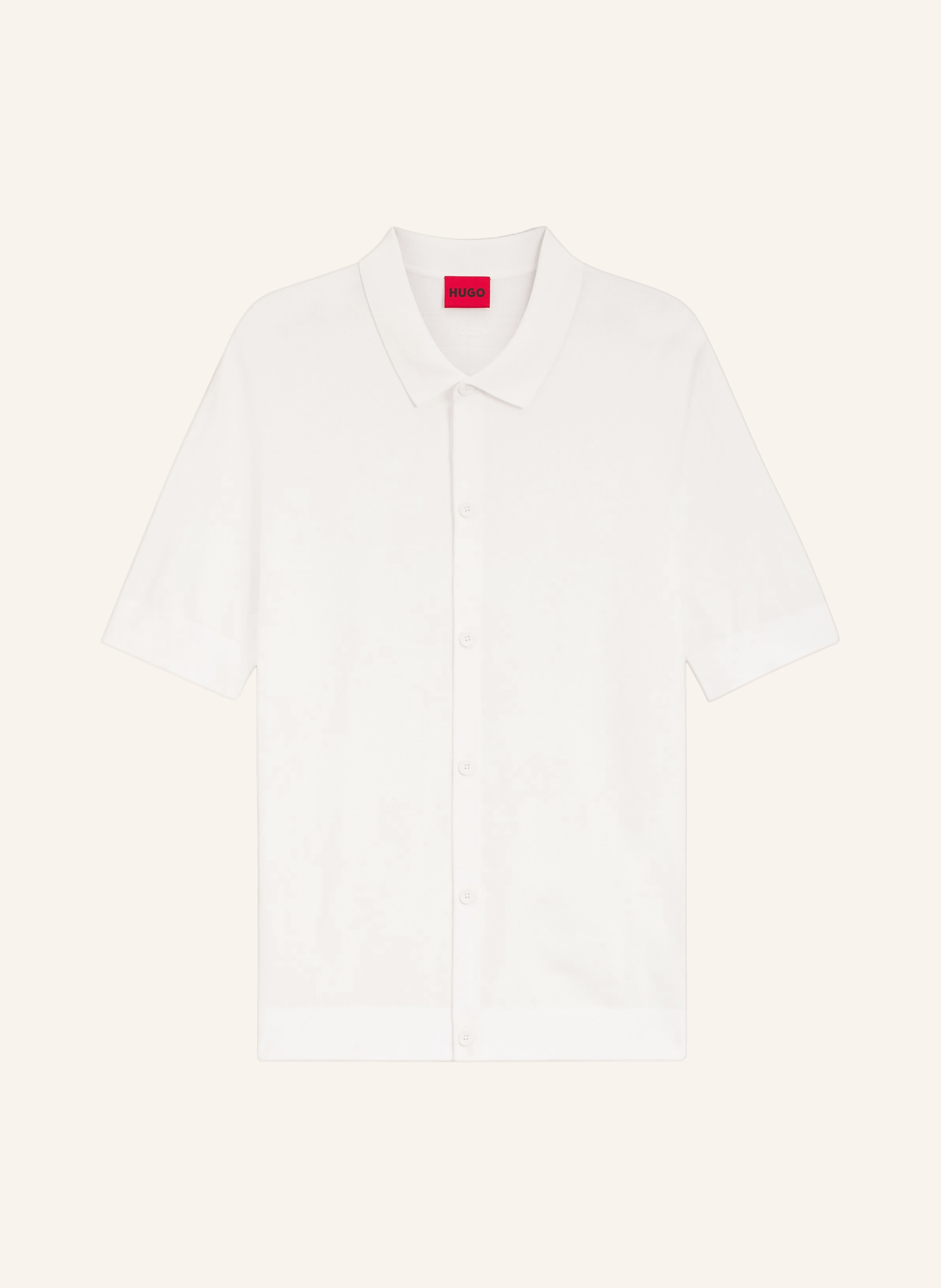 Hugo Hugo Strickhemd San Paco Extra Slim Fit weiss in WEISS