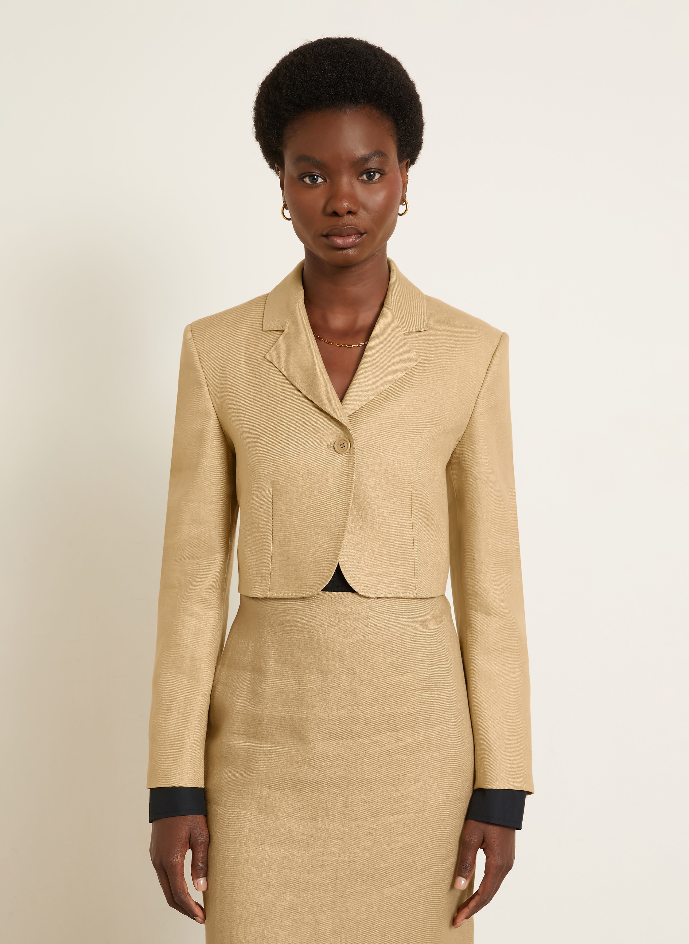 Thumbnail - Max Mara Leinenblazer Buono beige