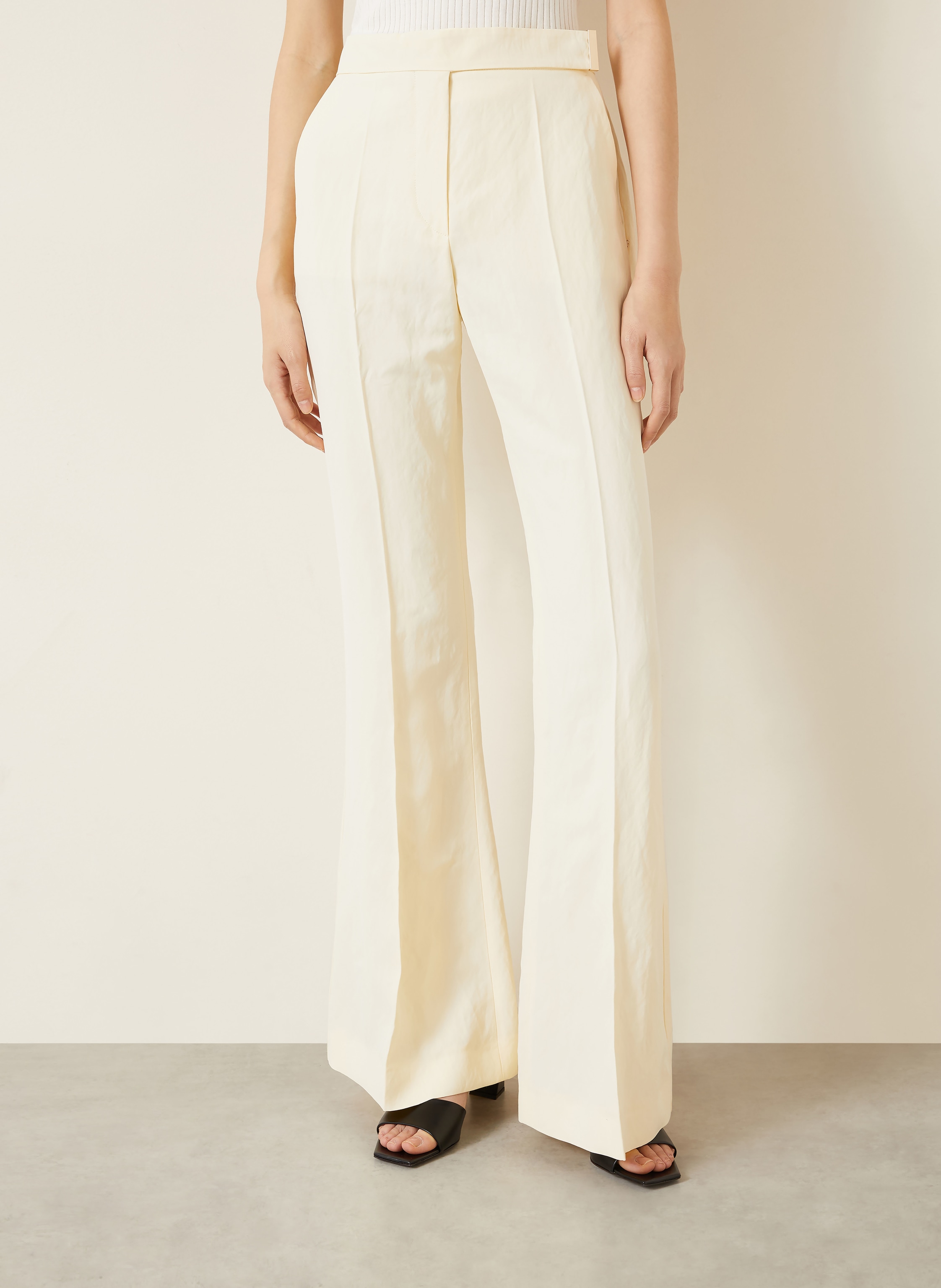 Thumbnail - Sportmax Bootcut-Hose Piacere gelb