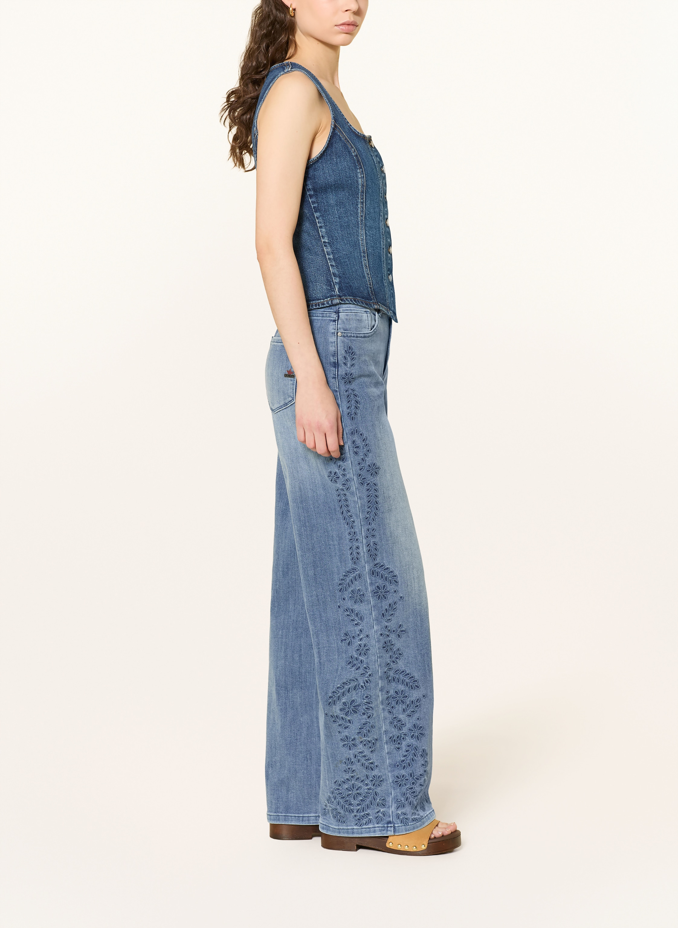 Thumbnail - Buena Vista Wide Leg Jeans blau