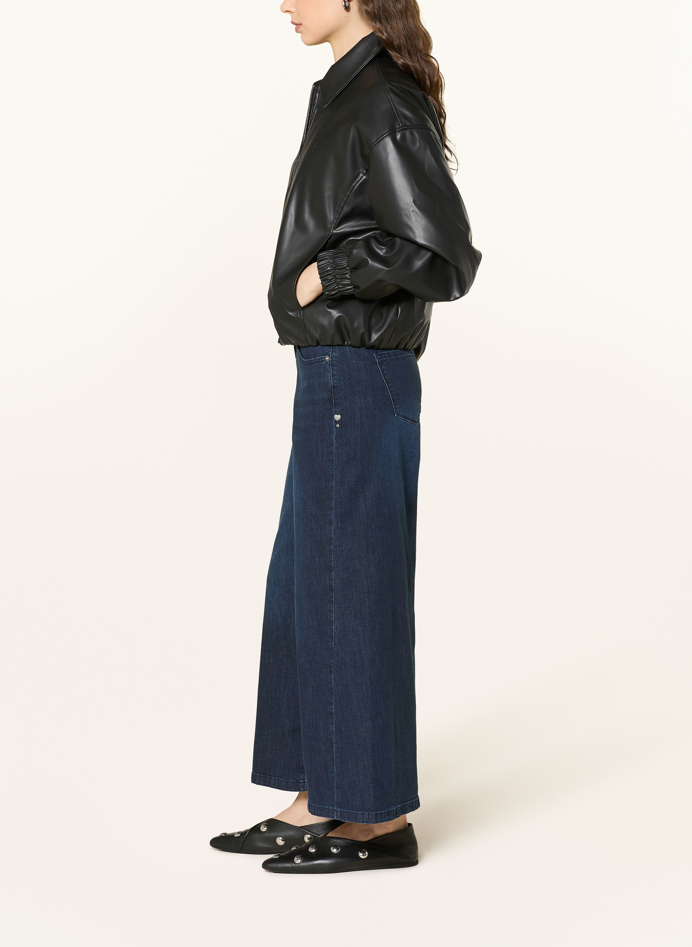 Thumbnail - Buena Vista Cropped Jeans Italy Palazzo blau