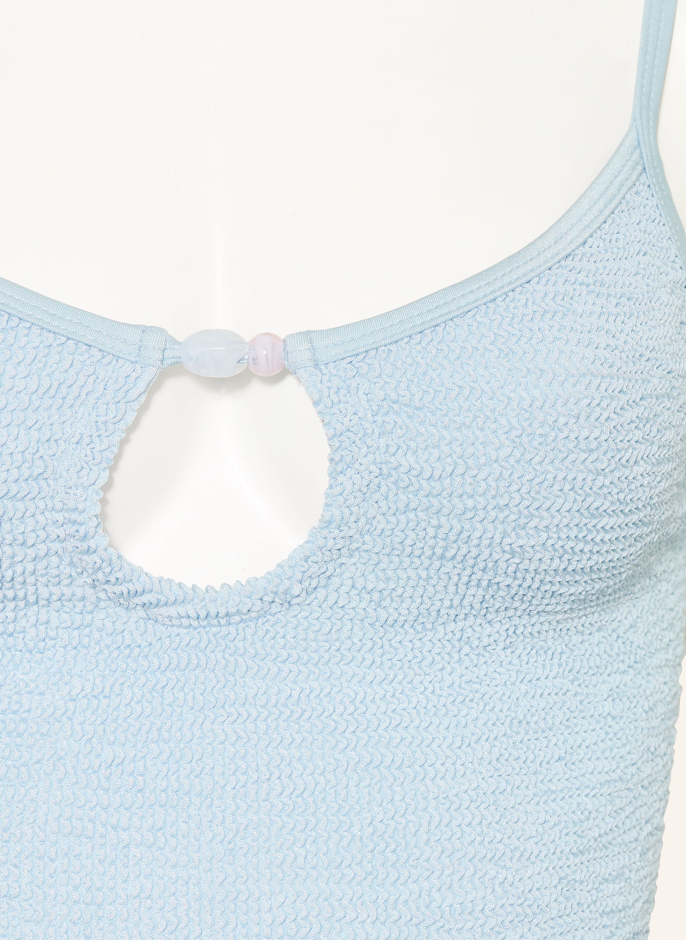 Thumbnail - Hunza G Badeanzug Mia Mit Schmuckperlen blau